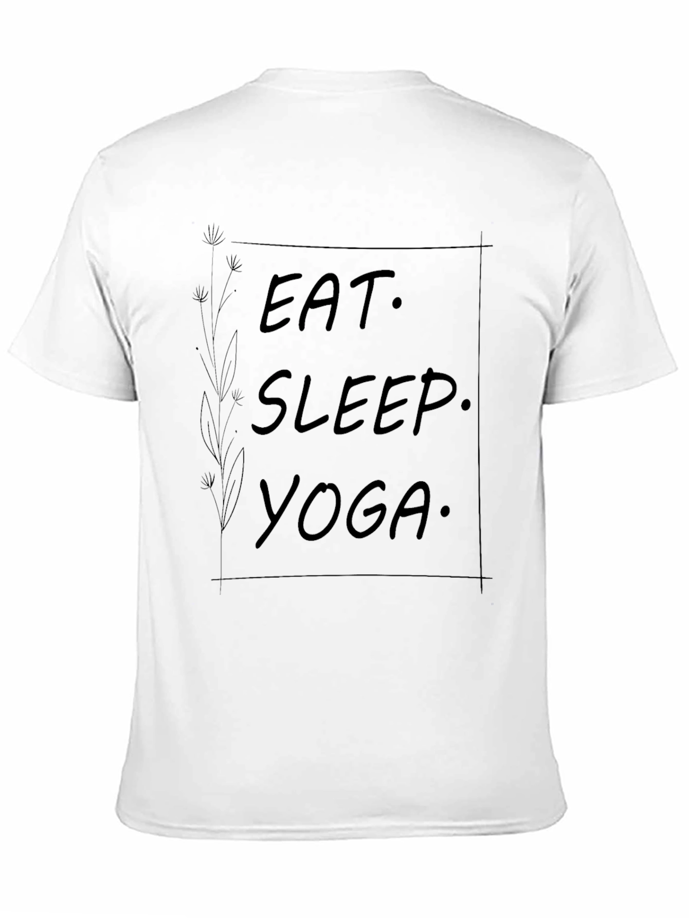 Eat Sleep Yoga Black Graphic Tee - Unisex