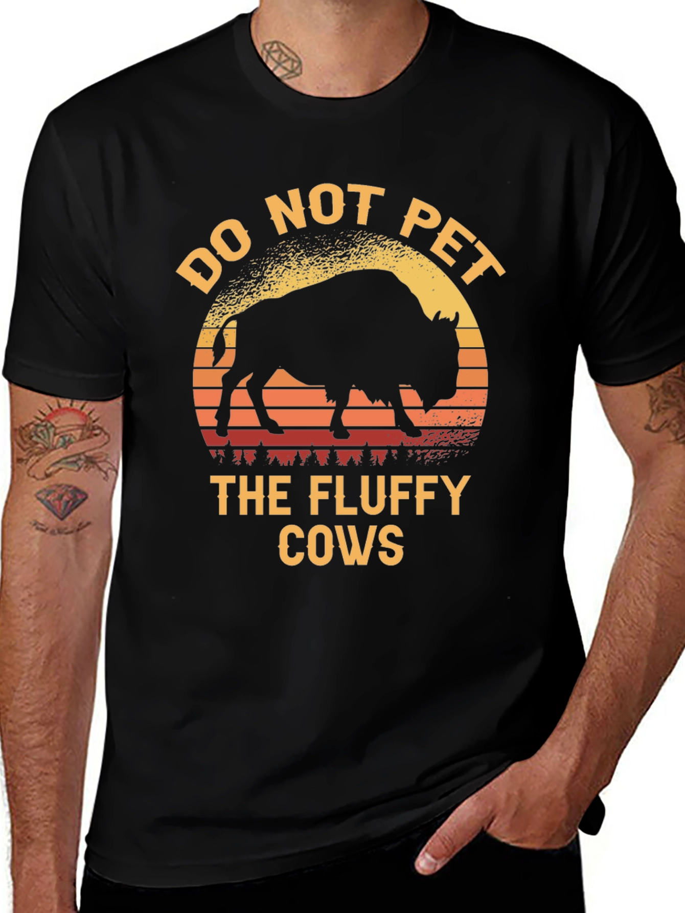 Do Not Pet the Fluffy Cows T-Shirt Bison Tee
