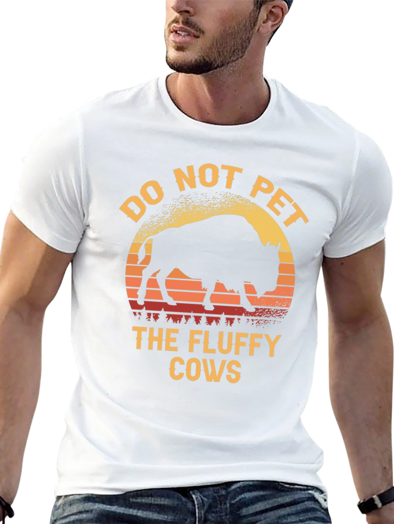 Do Not Pet the Fluffy Cows T-Shirt Bison Tee
