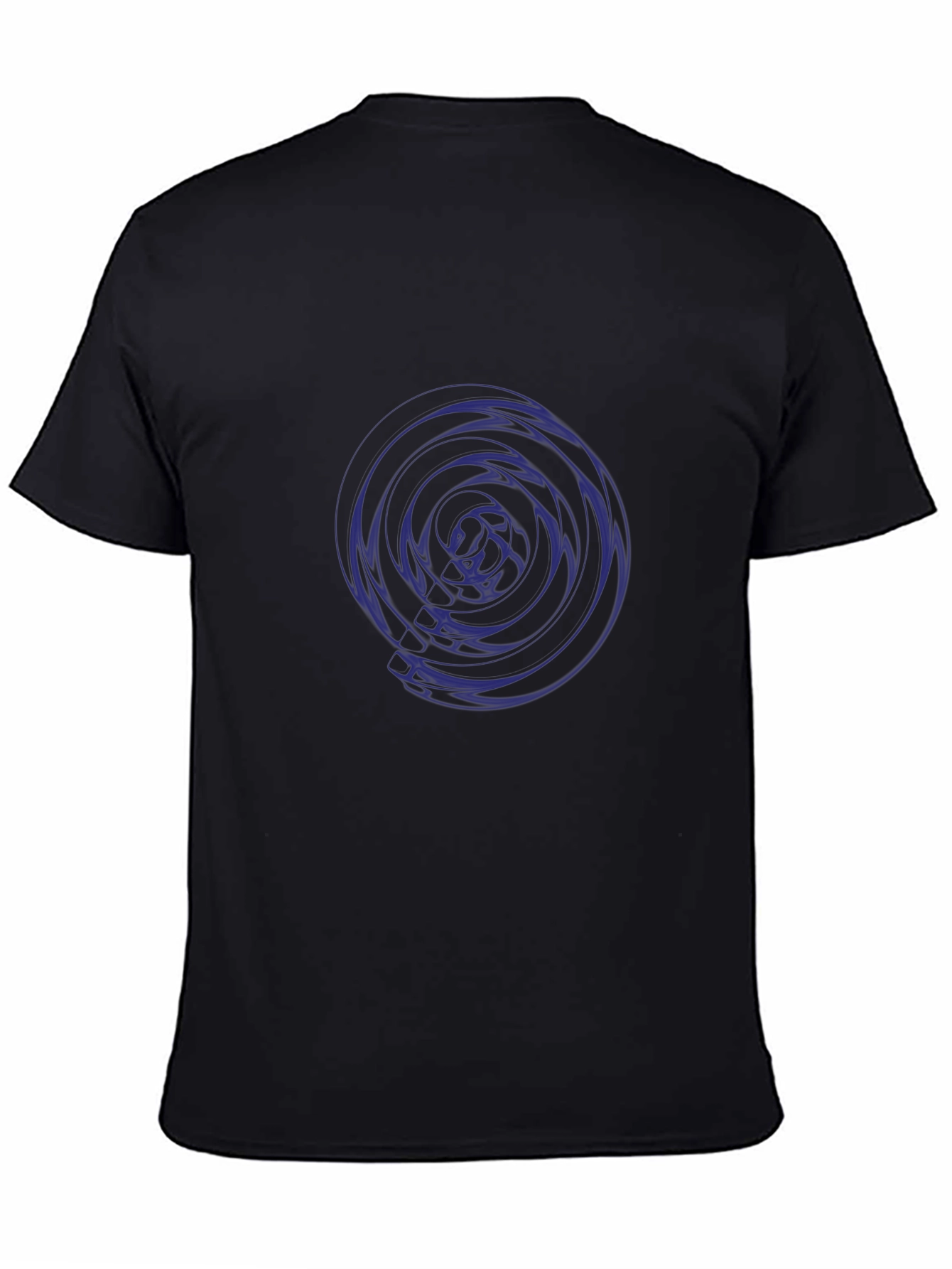 Abstract Swirl Graphic Tee - Stylish Mens Black T-Shirt