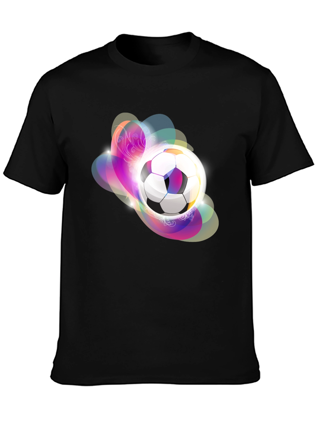 Soccer Ball Graphic Black T-Shirt