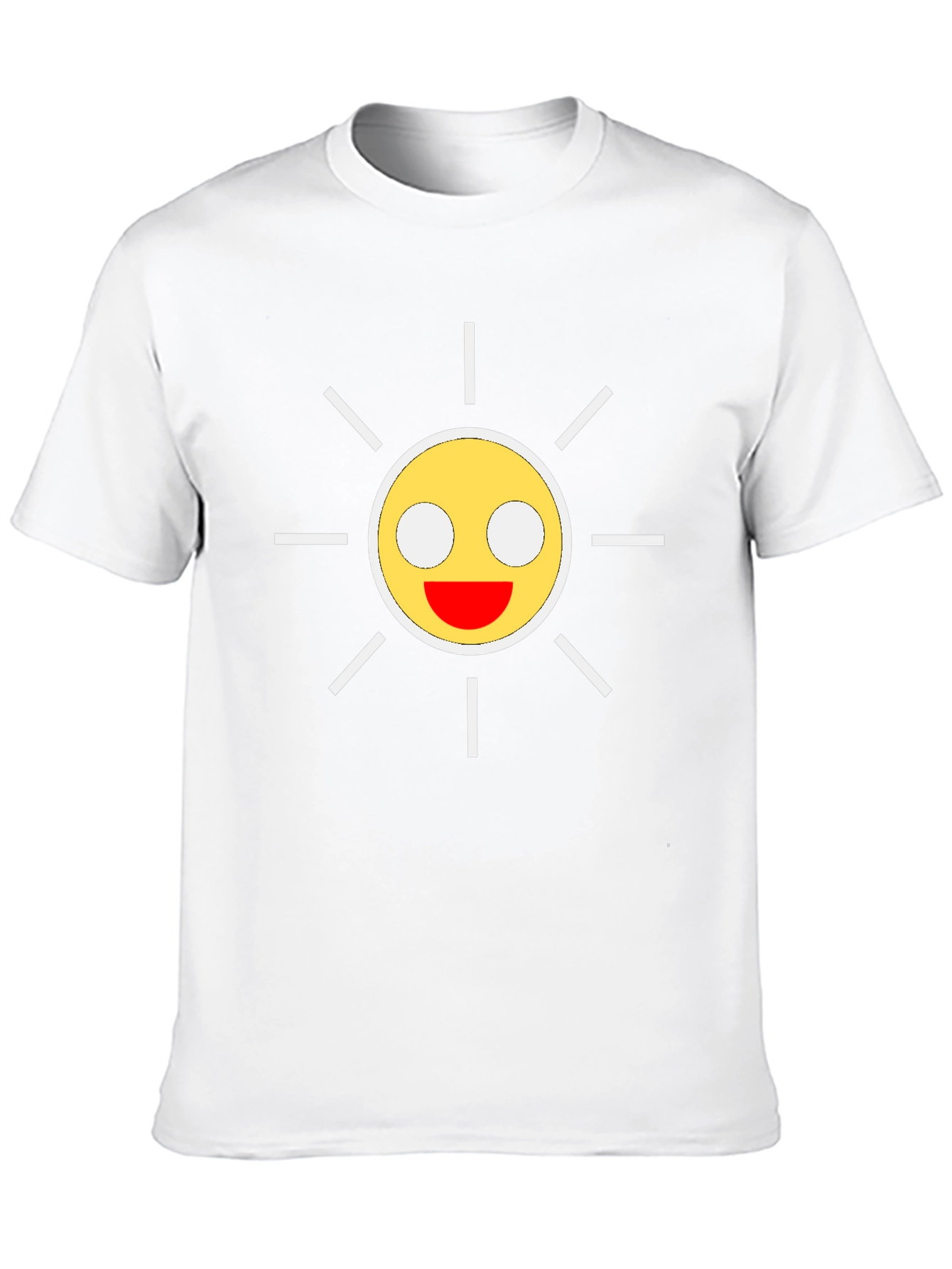 Smiley Sun Graphic Black T-Shirt