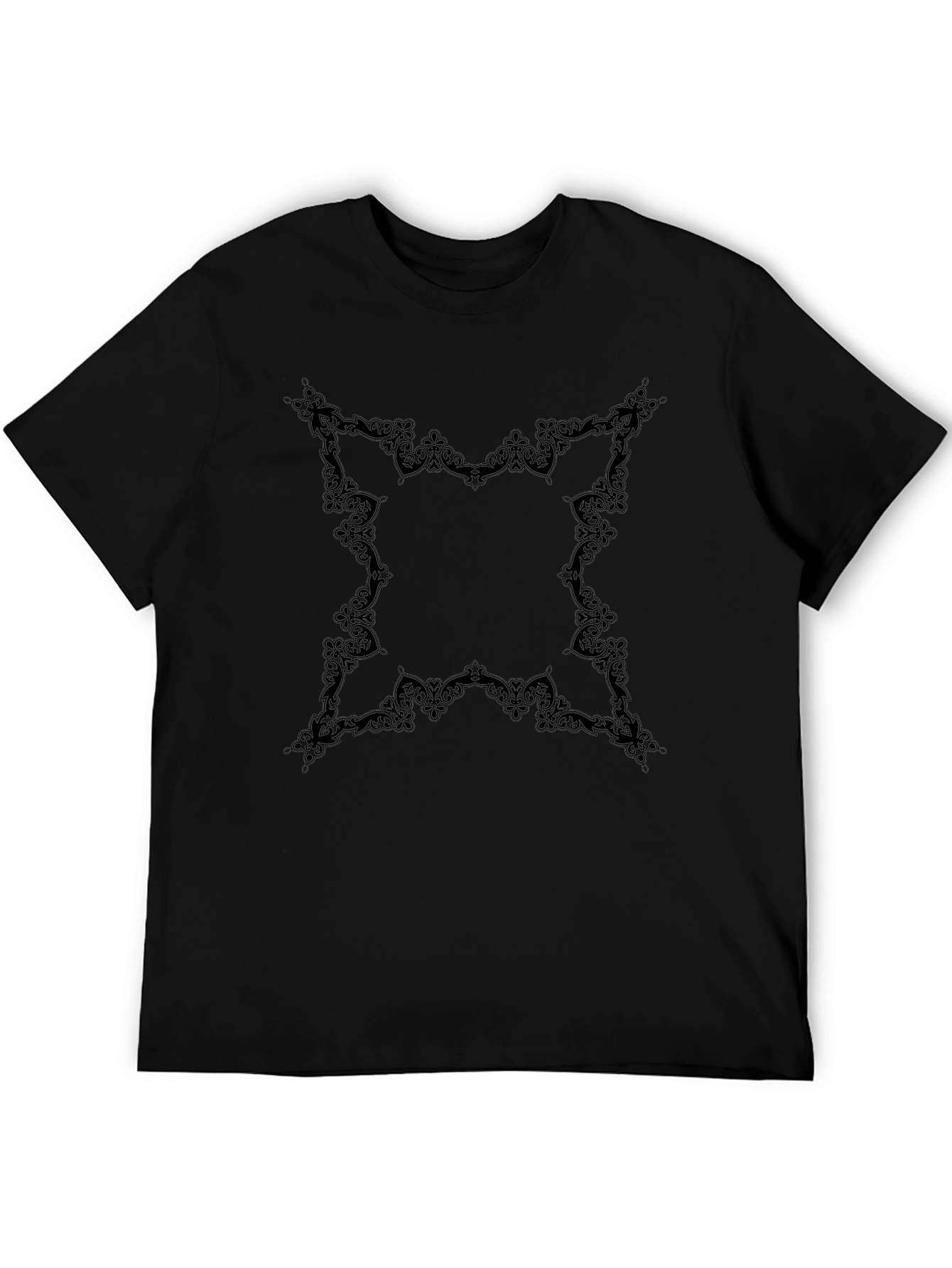 Ornate Graphic Black T-Shirt