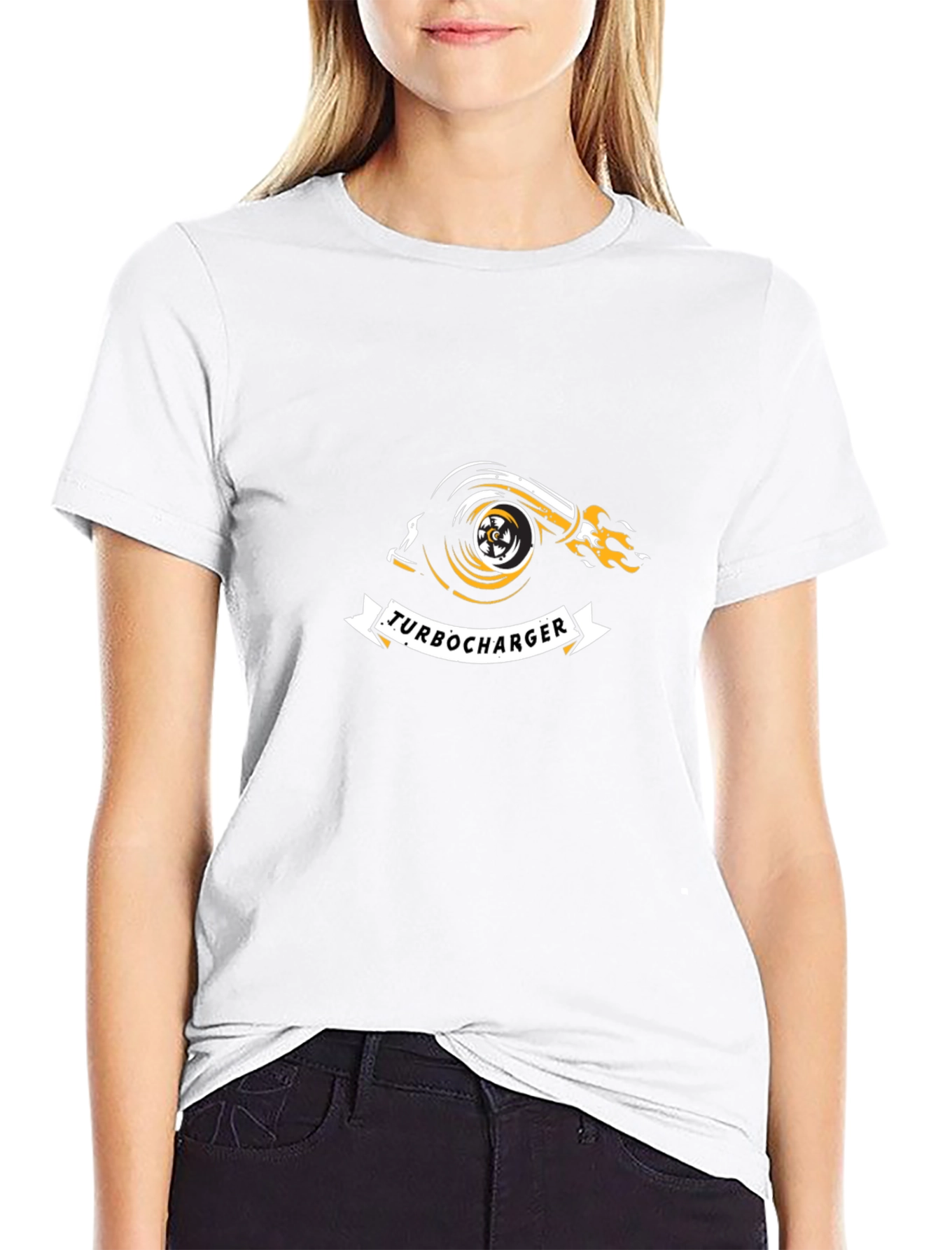 Turbocharger Graphic Tee - Black Cotton Blend