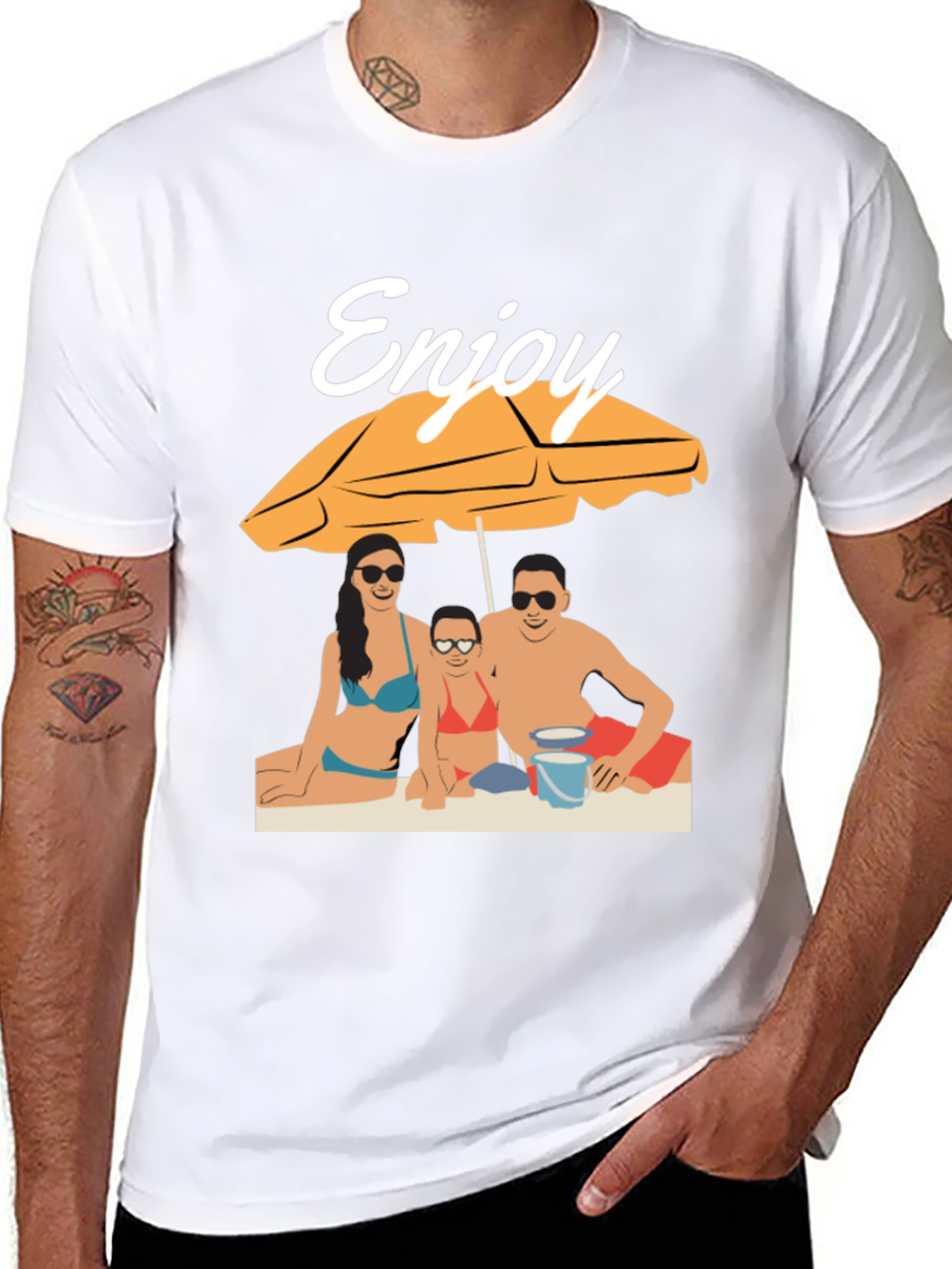 Enjoy Beach Vacation T-Shirt - Black