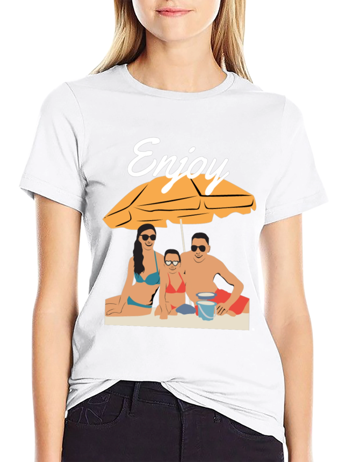 Enjoy Beach Vacation T-Shirt - Black