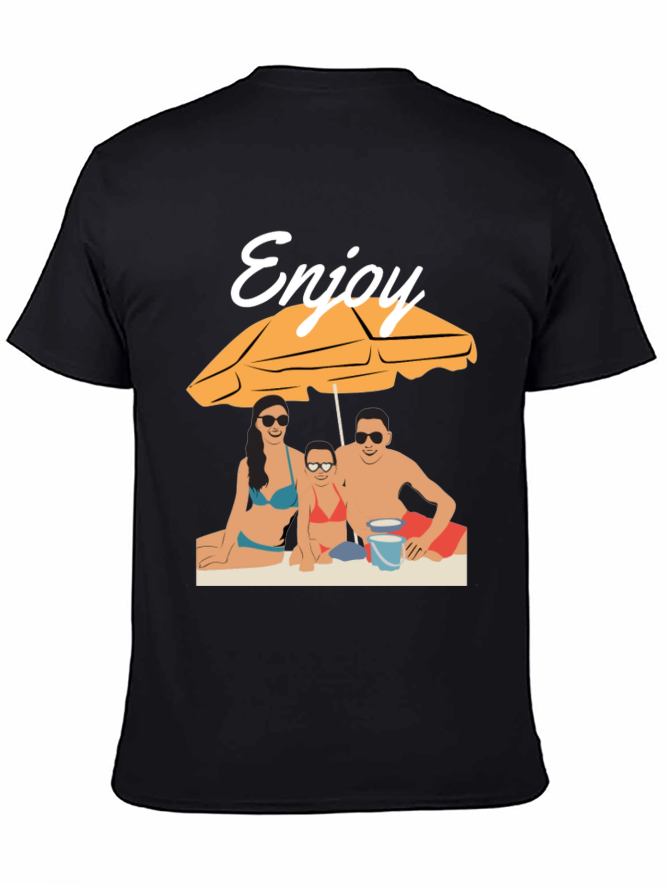 Enjoy Beach Vacation T-Shirt - Black