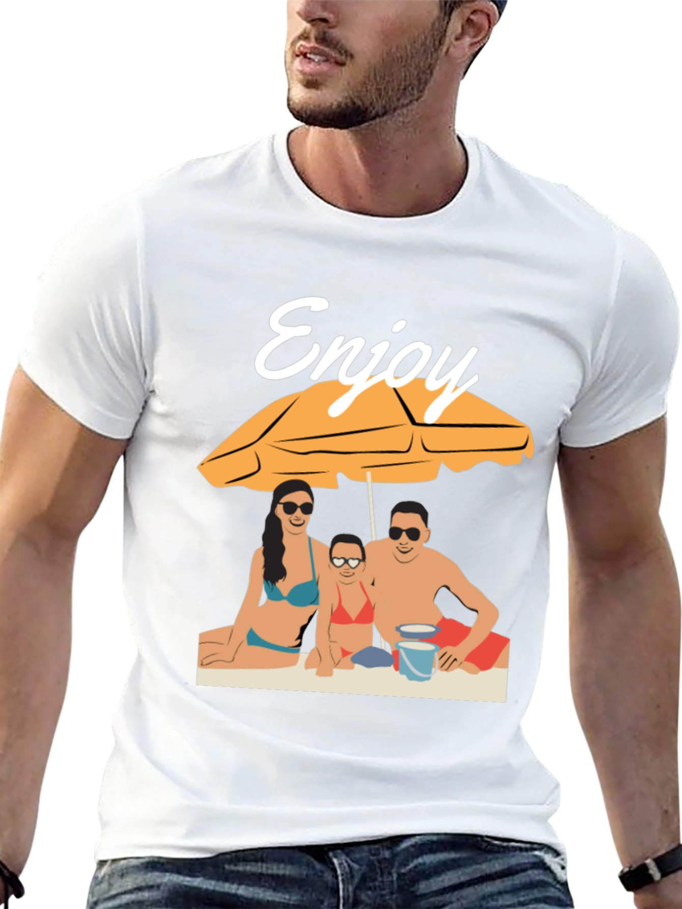 Enjoy Beach Vacation T-Shirt - Black
