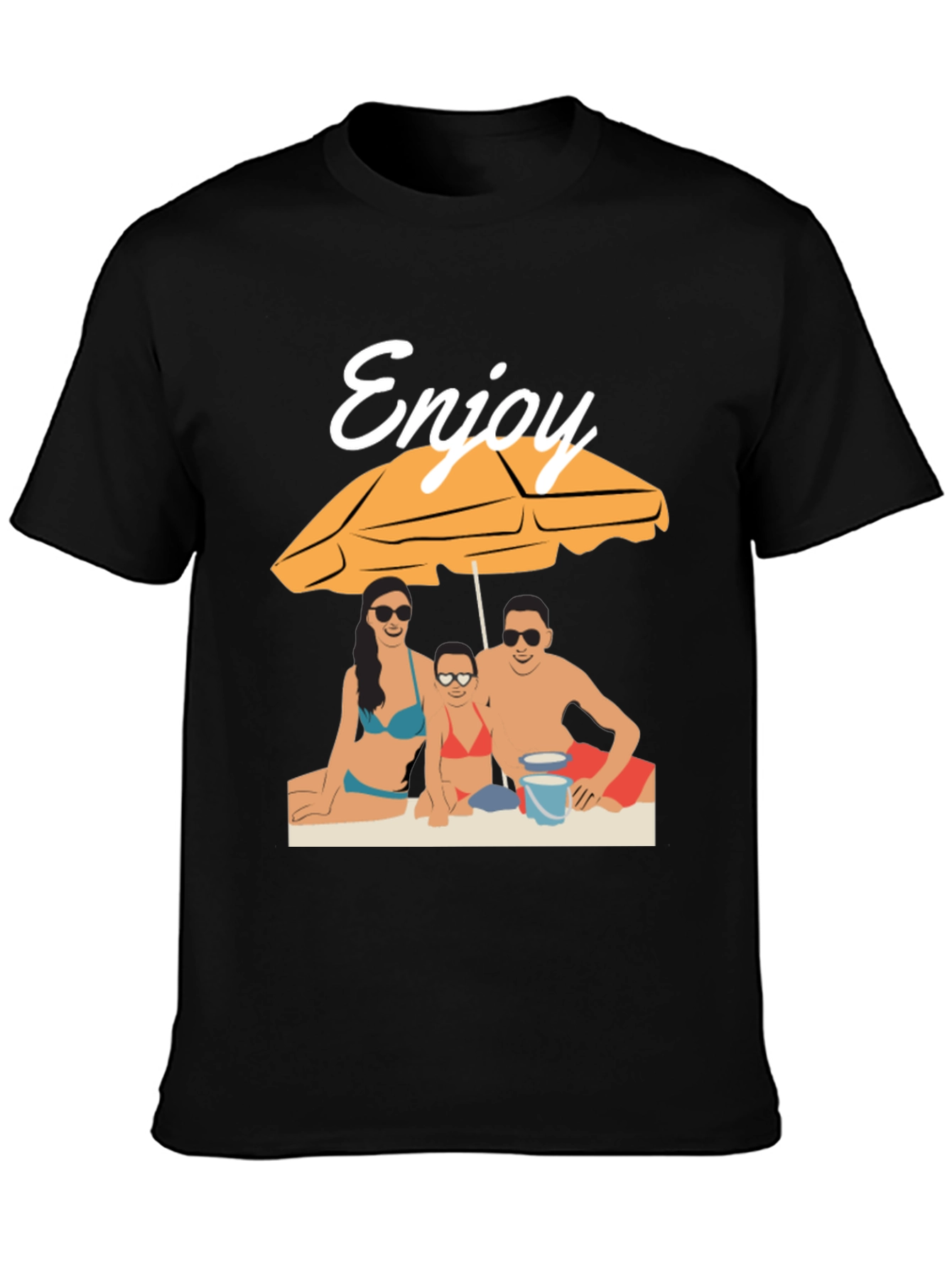 Enjoy Beach Vacation T-Shirt - Black