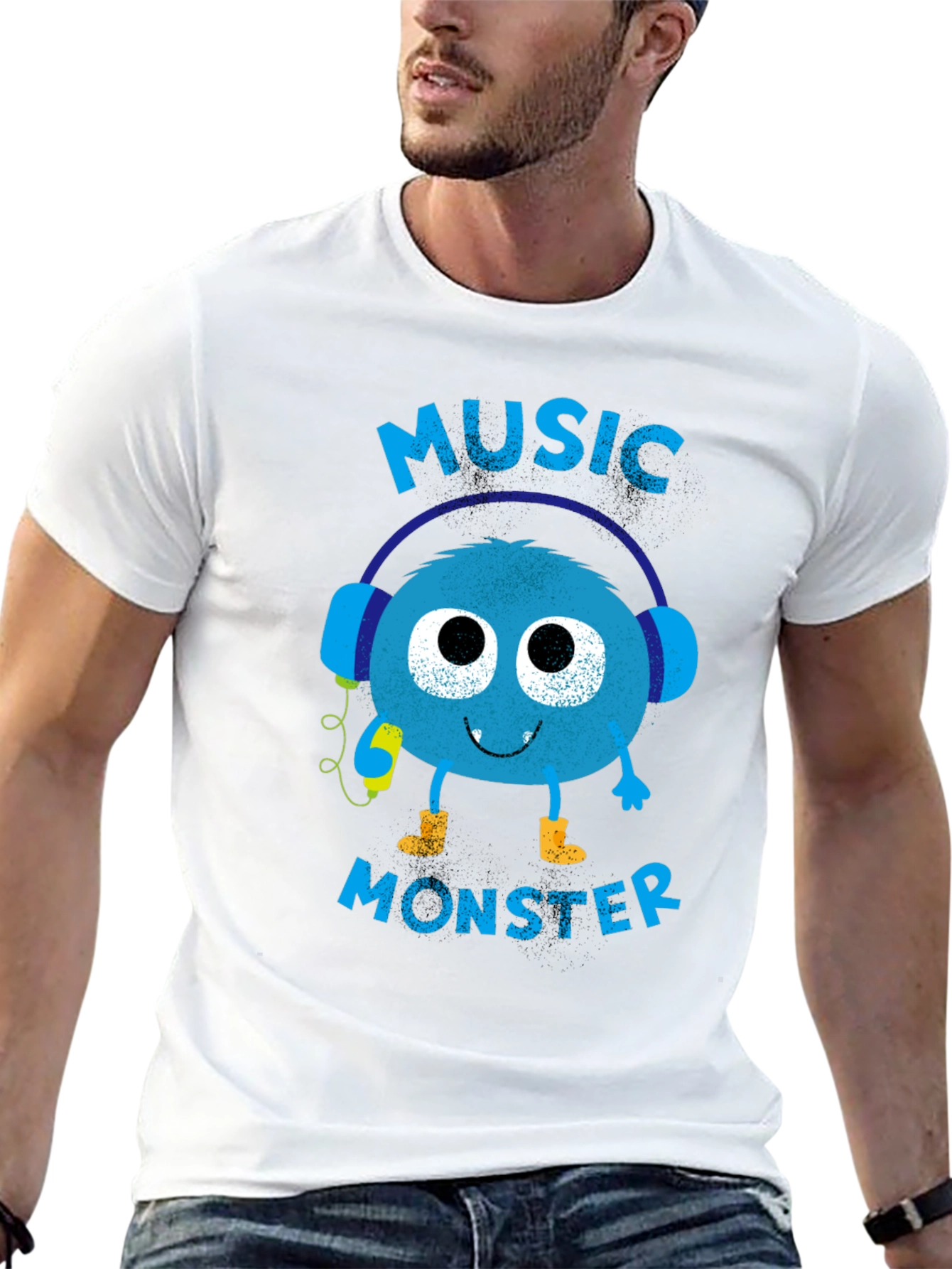 Music Monster Graphic Tee - Soft Cotton Blend