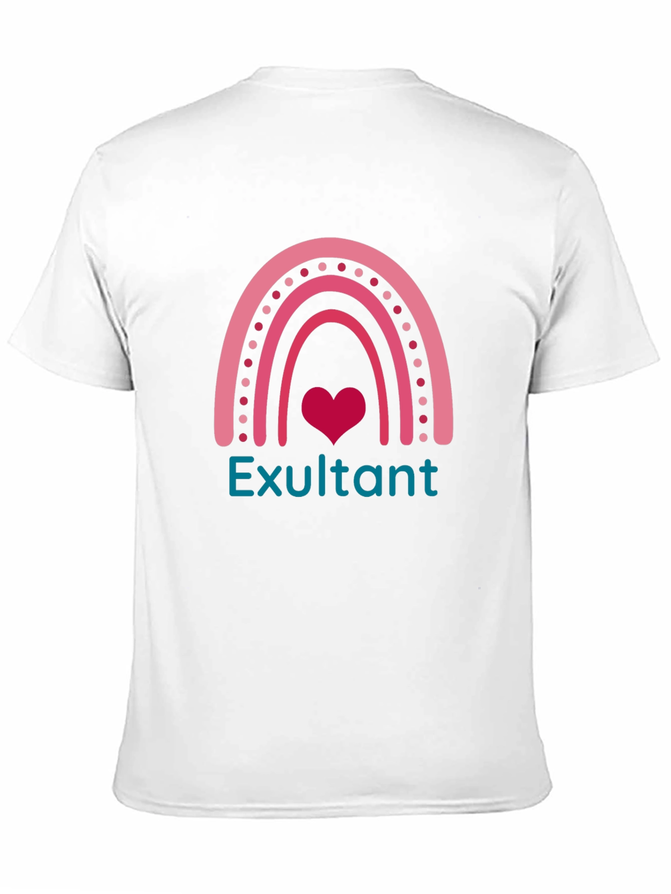 Exultant Rainbow Heart Graphic T-Shirt