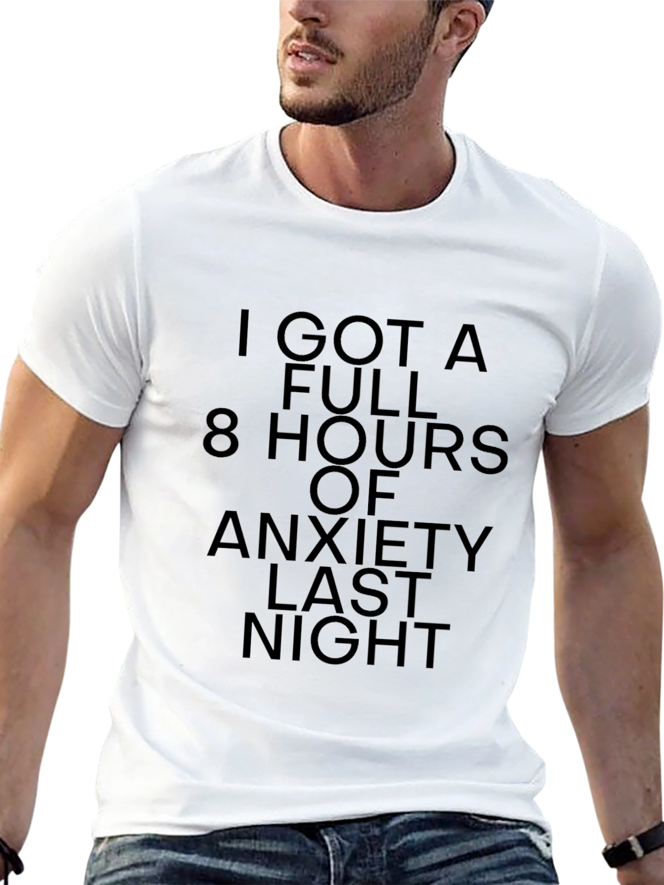 Anxiety Humor T-Shirt: 8 Hours of Worry