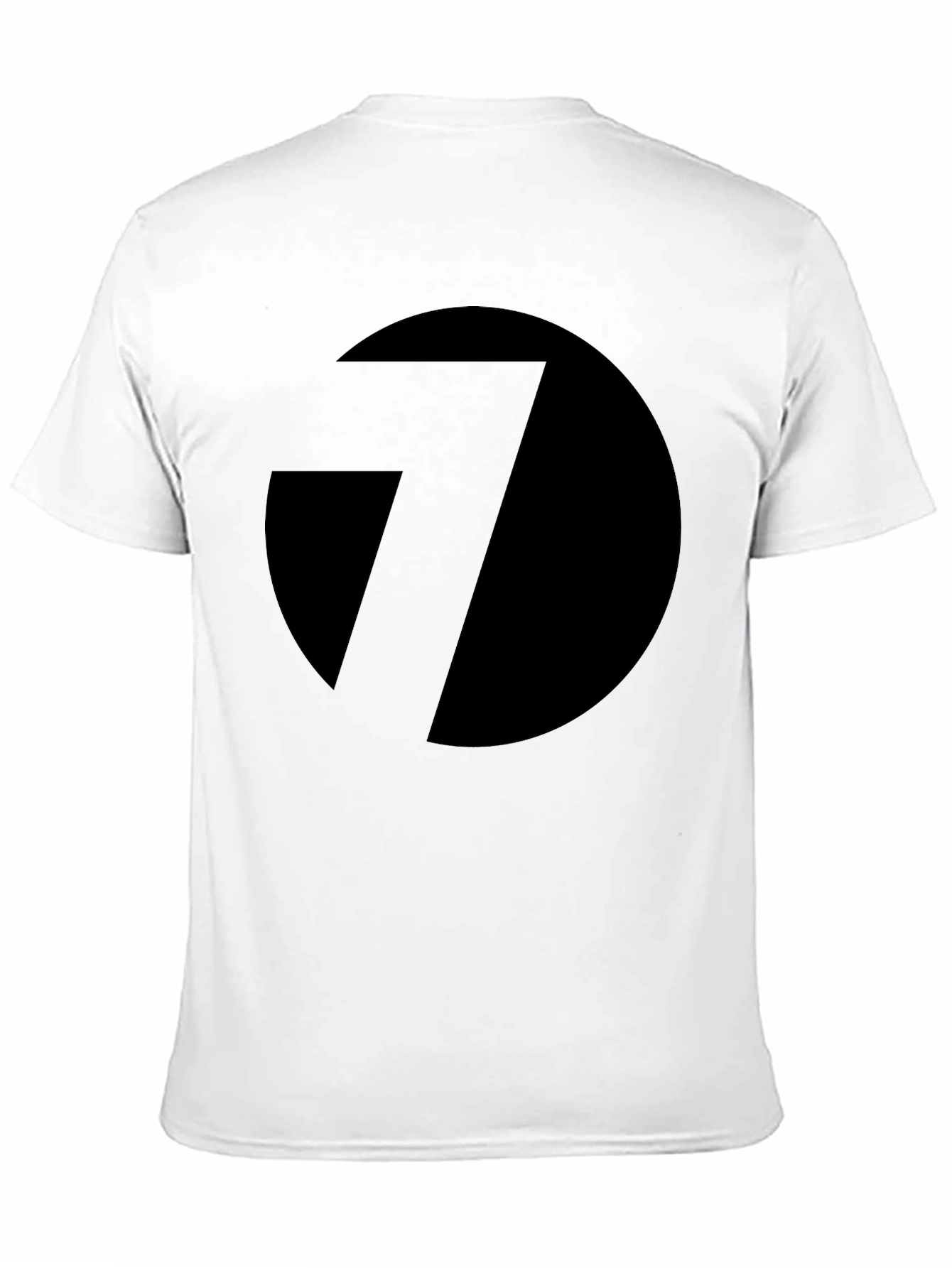 Black T-Shirt with Abstract Circle and Line Design