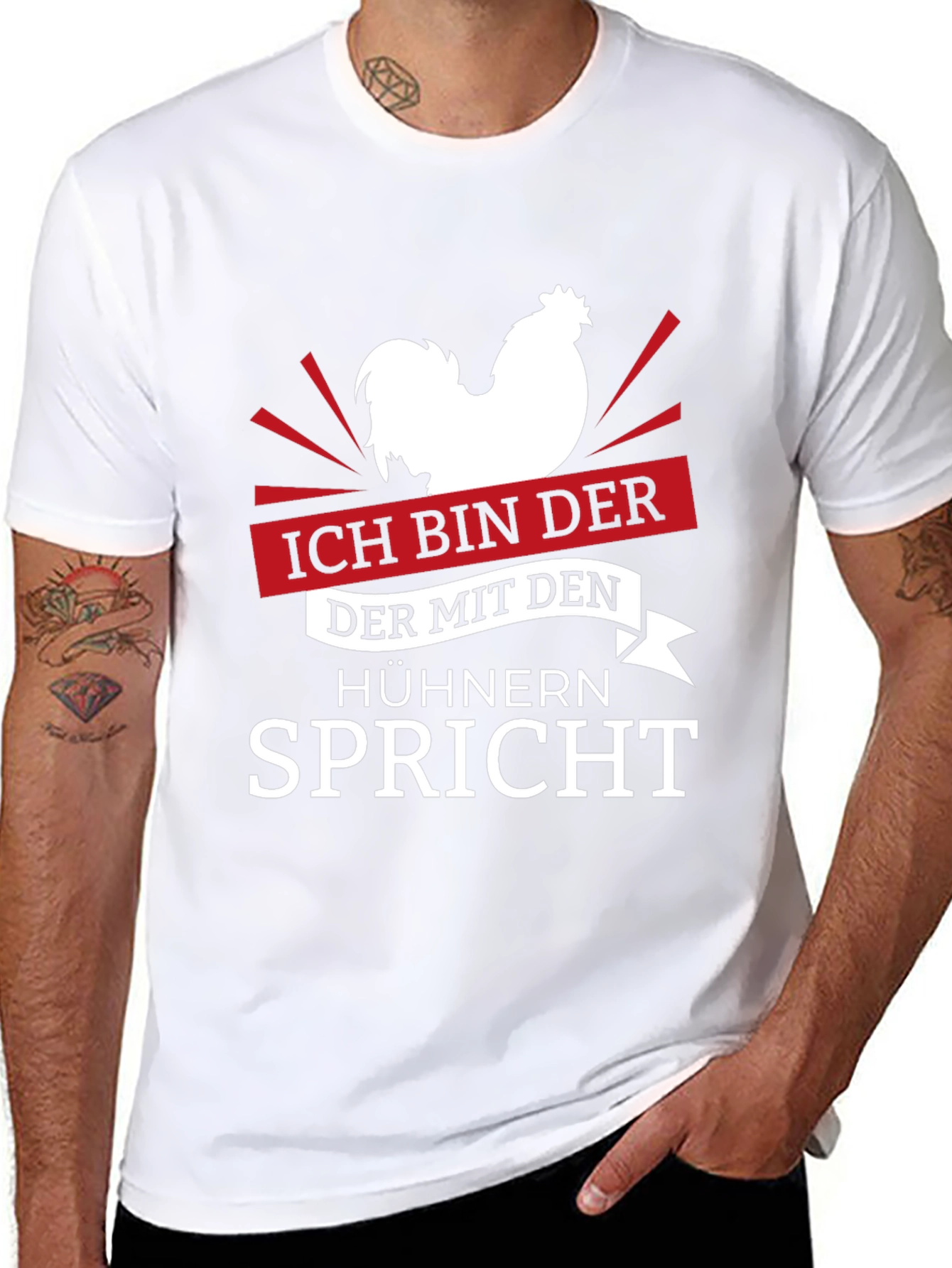 Ich Bin Der Chicken T-Shirt - Rooster Lover Tee