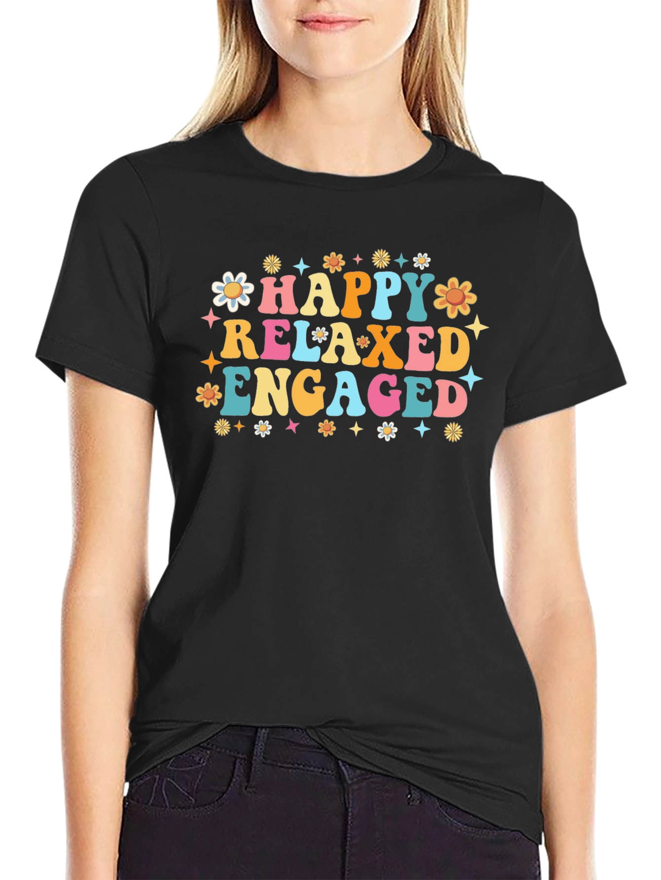 Happy Relaxed Engaged Graphic Tee