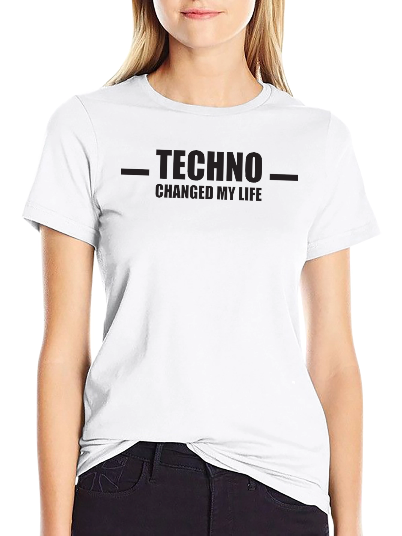 Techno Changed My Life T-Shirt - Black Graphic Tee