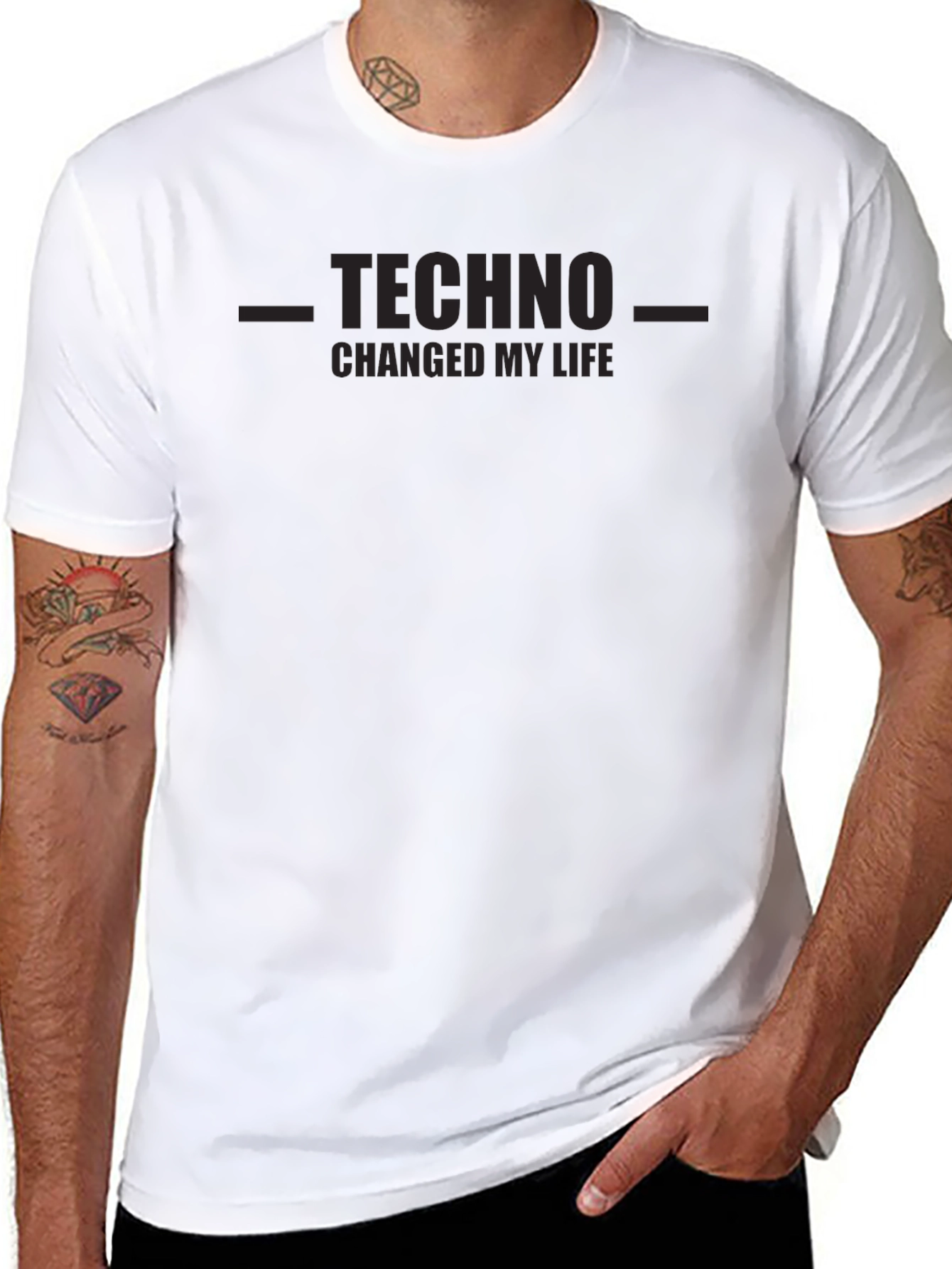 Techno Changed My Life T-Shirt - Black Graphic Tee