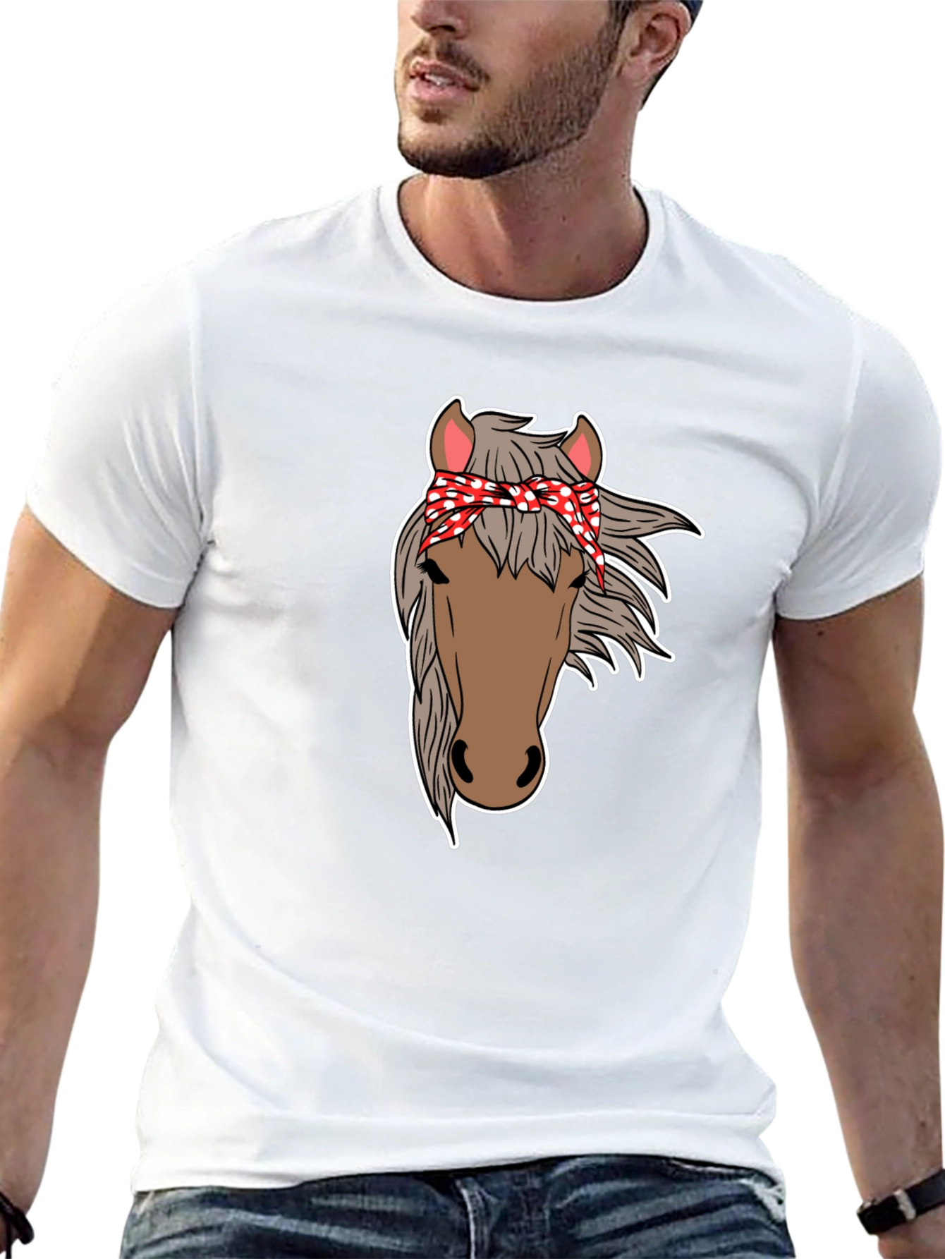Horse with Bandana Graphic Tee