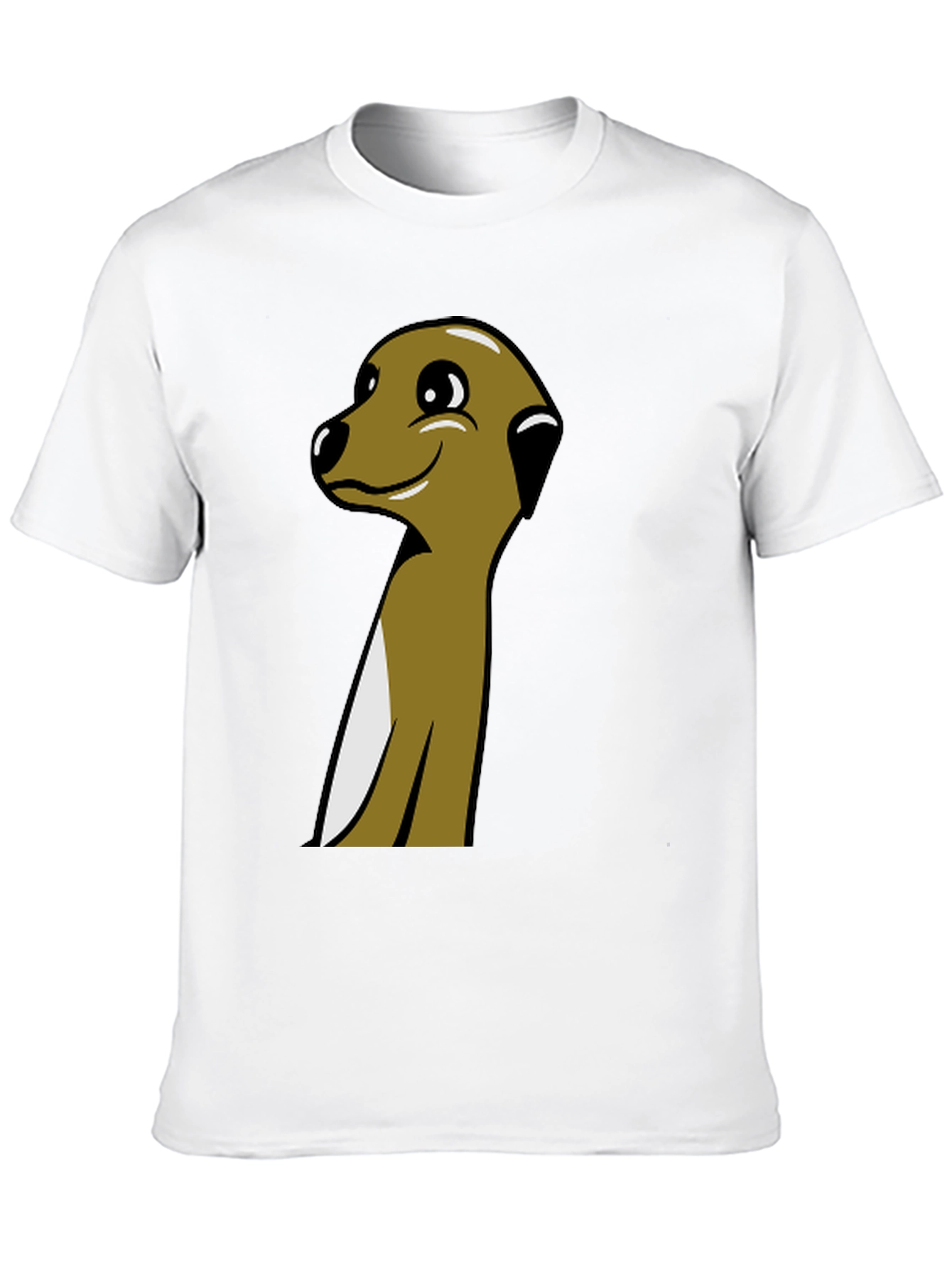 Meerkat Cartoon Graphic Tee - Black