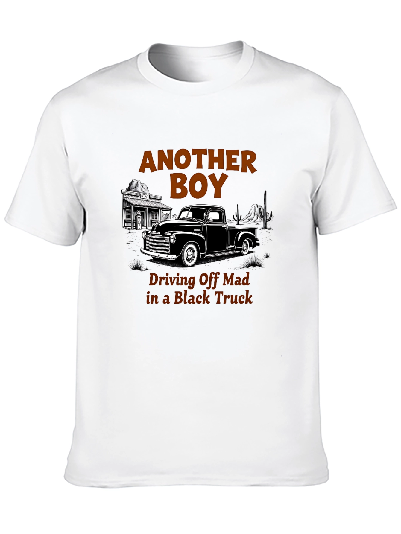Black Truck T-Shirt - Another Boy Driving Off Mad