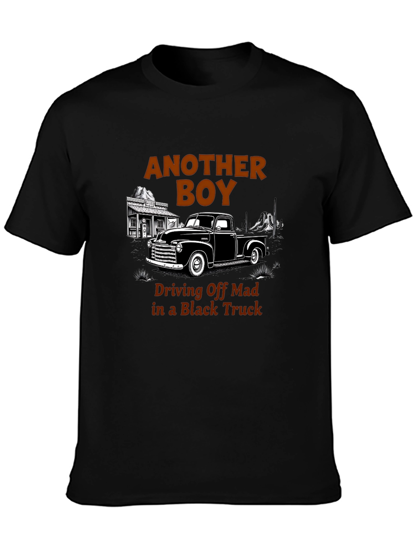 Black Truck T-Shirt - Another Boy Driving Off Mad