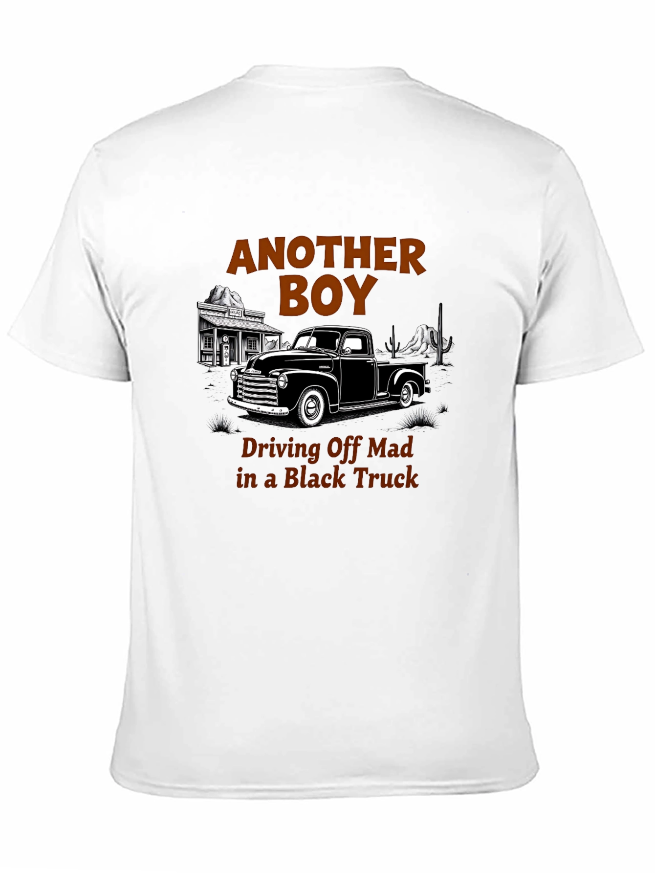 Black Truck T-Shirt - Another Boy Driving Off Mad