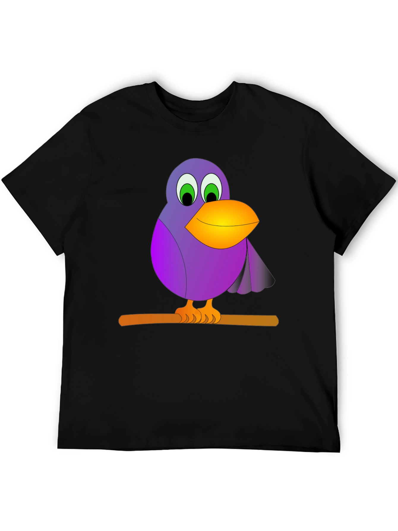 Bird on Branch Graphic Tee - Black T-Shirt