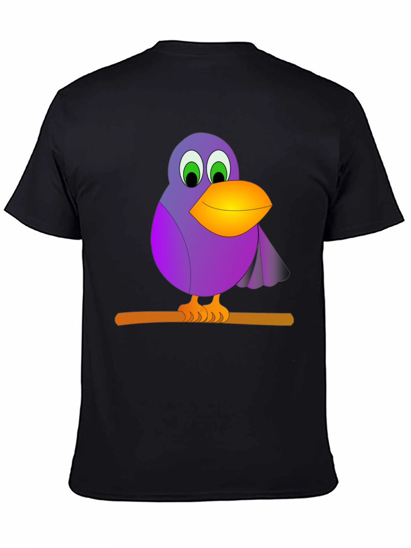 Bird on Branch Graphic Tee - Black T-Shirt