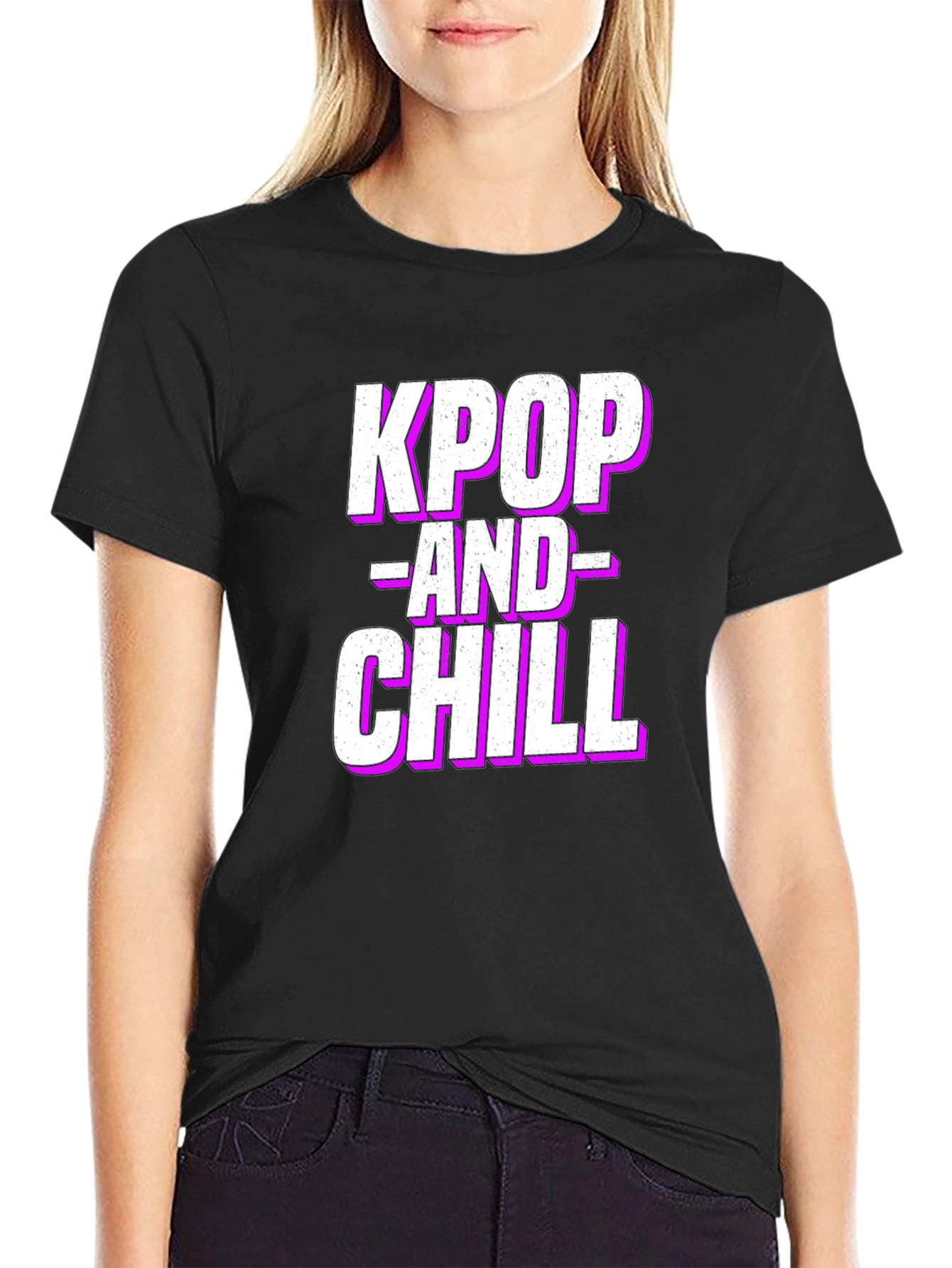 Kpop and Chill Graphic Tee - Stylish Trendy Shirt