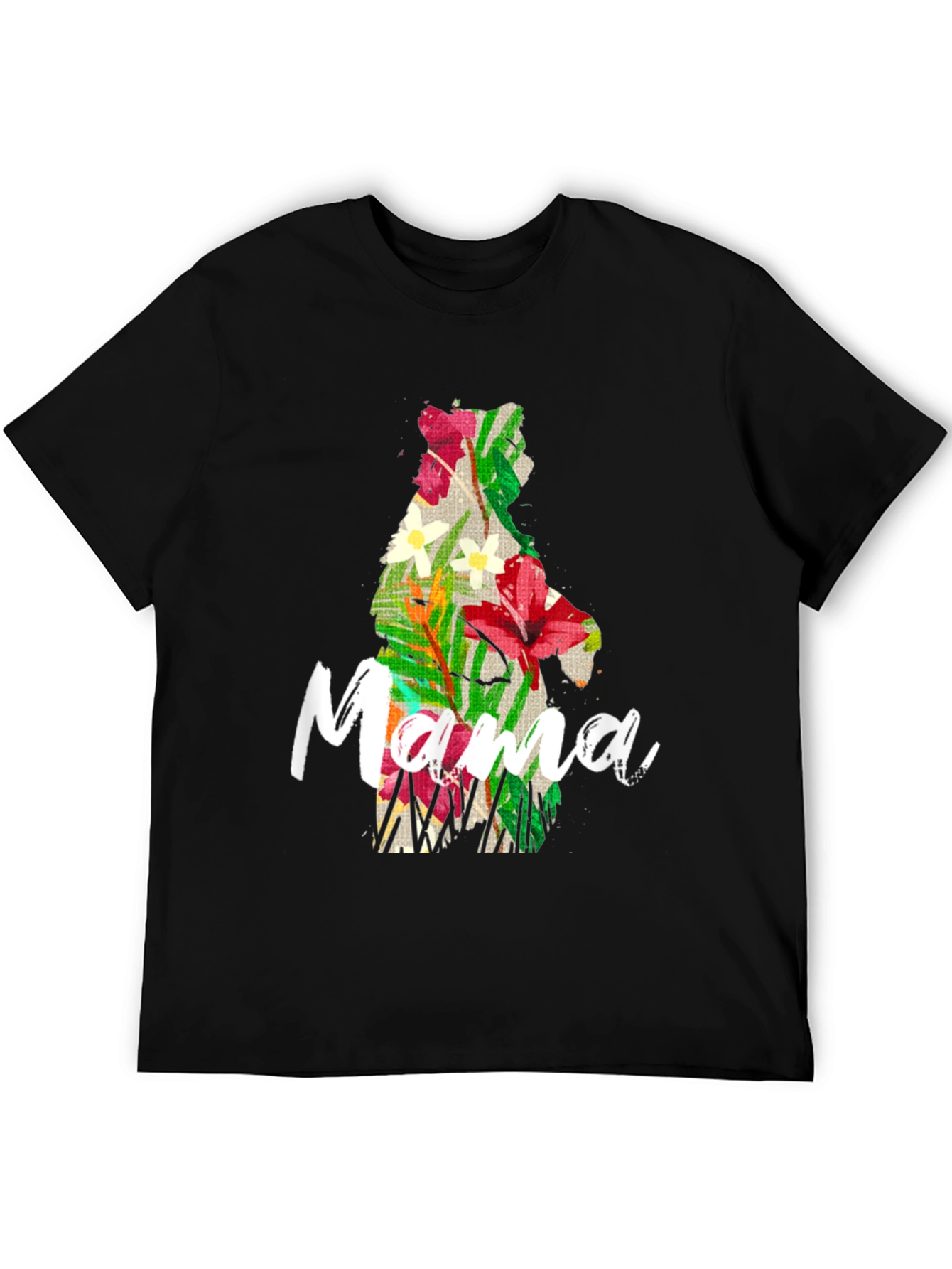 Mama Bear Floral Graphic T-Shirt