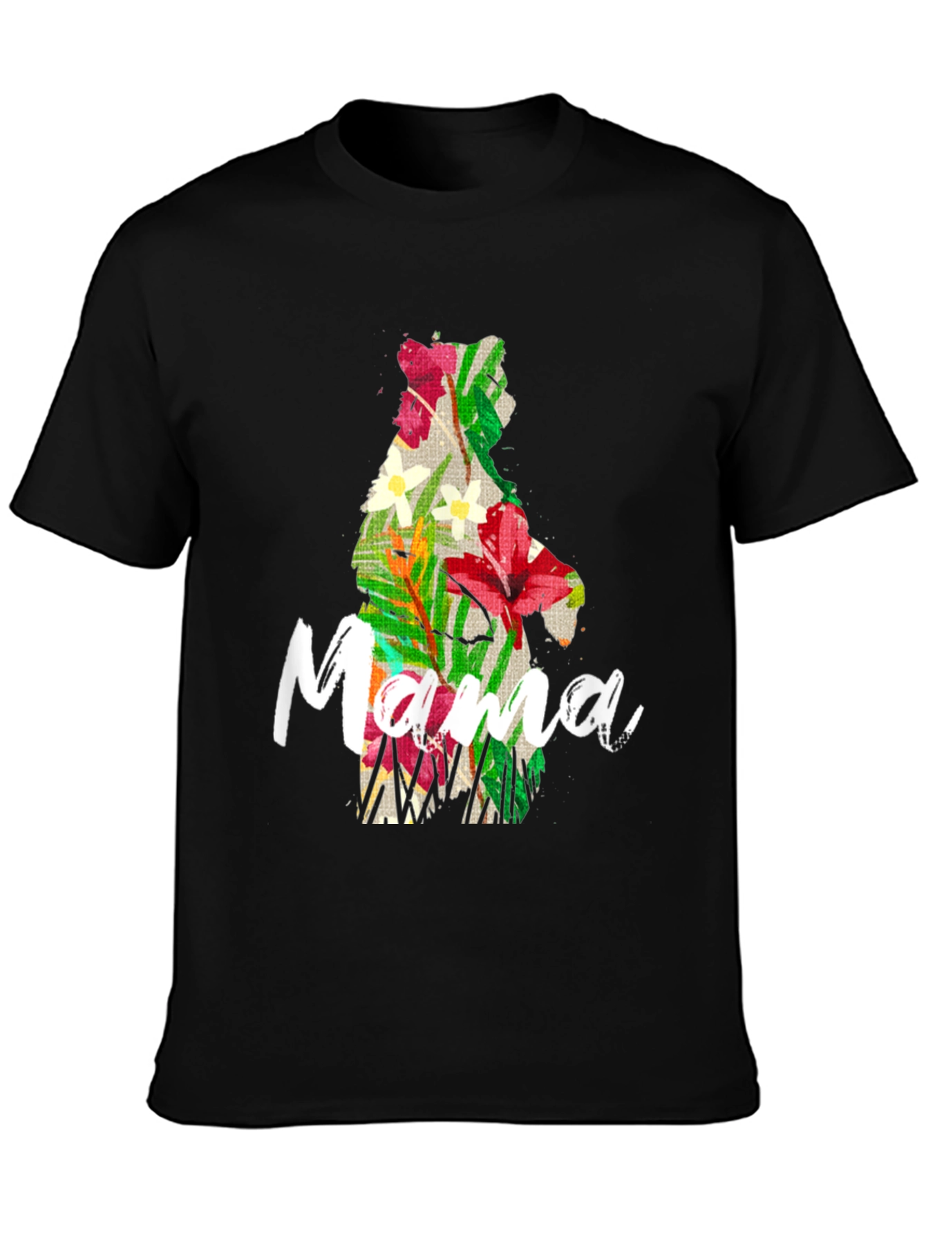 Mama Bear Floral Graphic T-Shirt