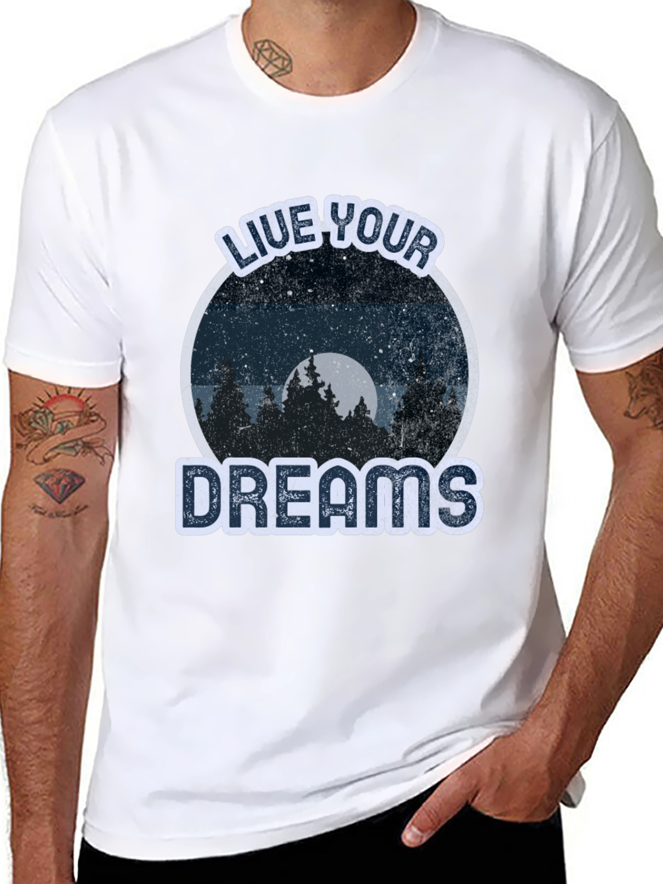 Live Your Dreams Graphic Tee - Nature Lover T-Shirt