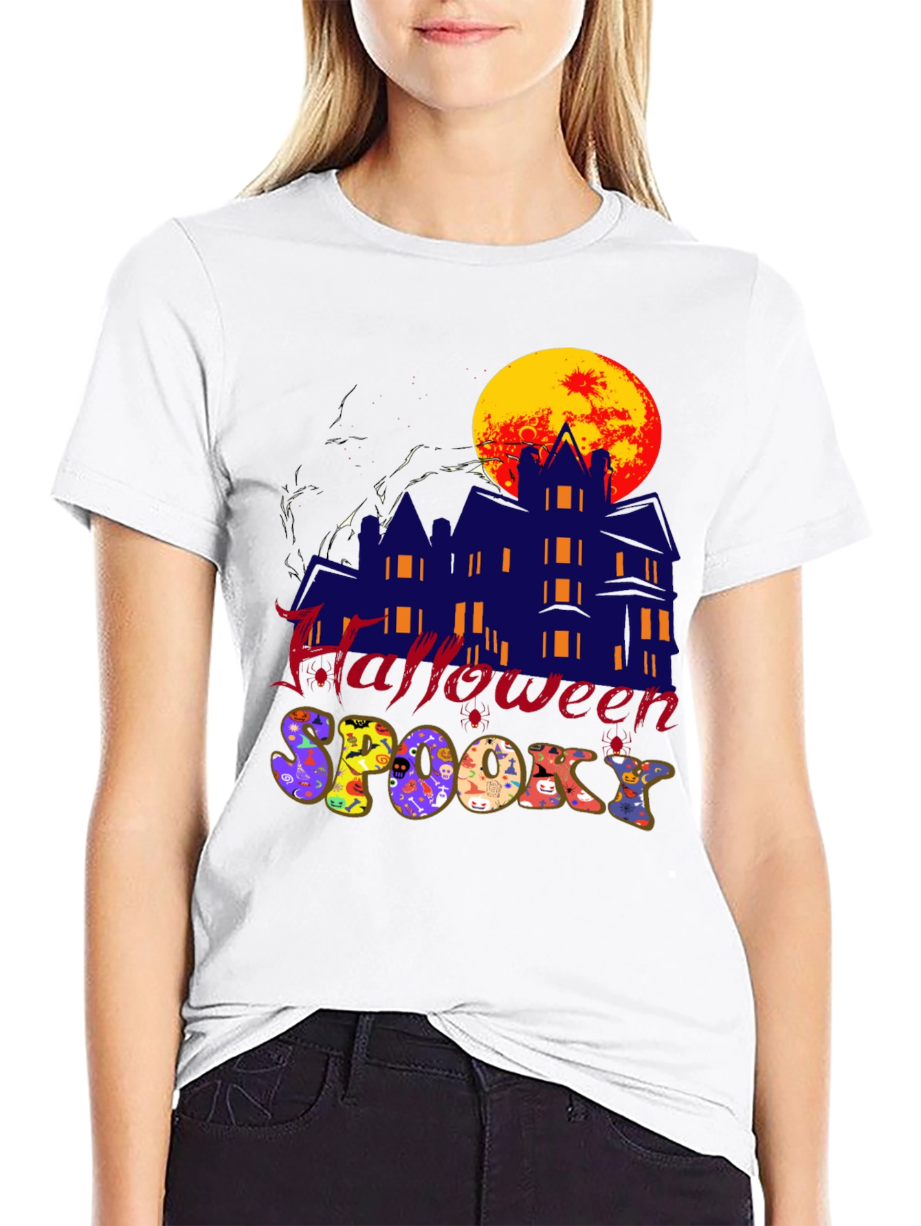 Halloween Spooky Graphic Tee Shirt