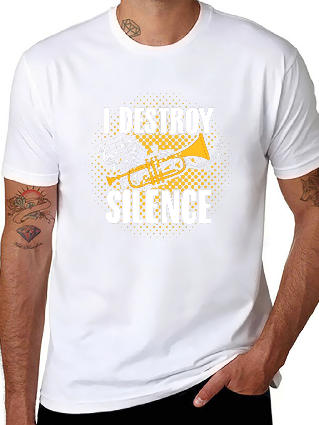 I Destroy Silence Trumpet Graphic T-Shirt