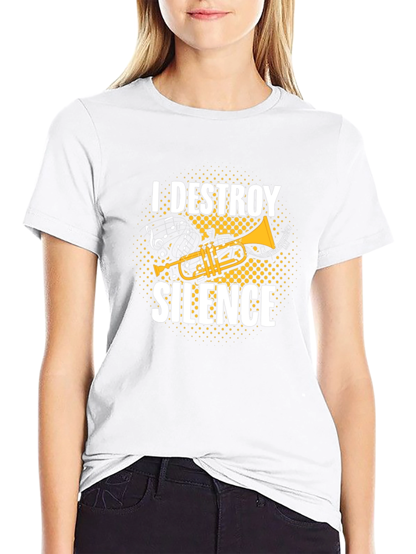 I Destroy Silence Trumpet Graphic T-Shirt