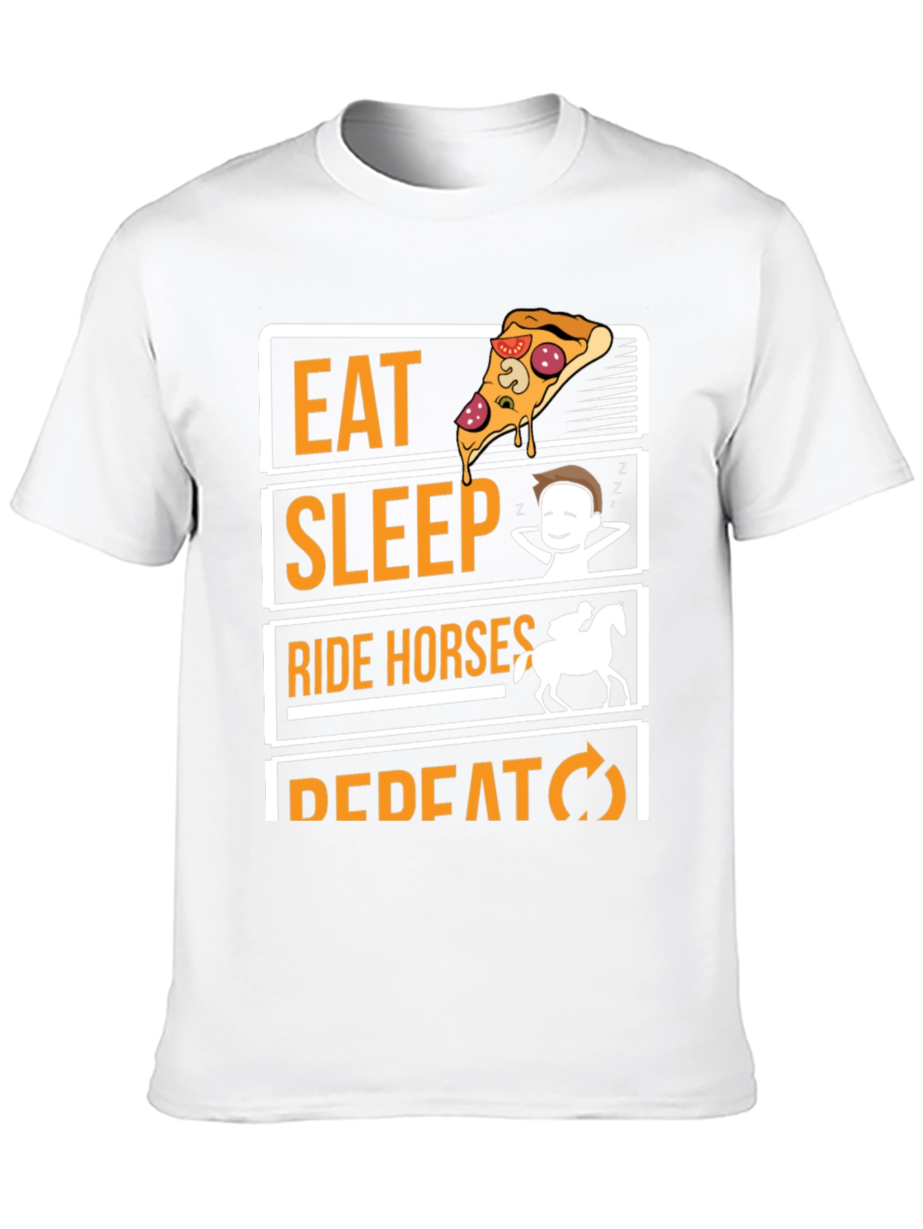 Eat Sleep Ride Horses Repeat Graphic Tee