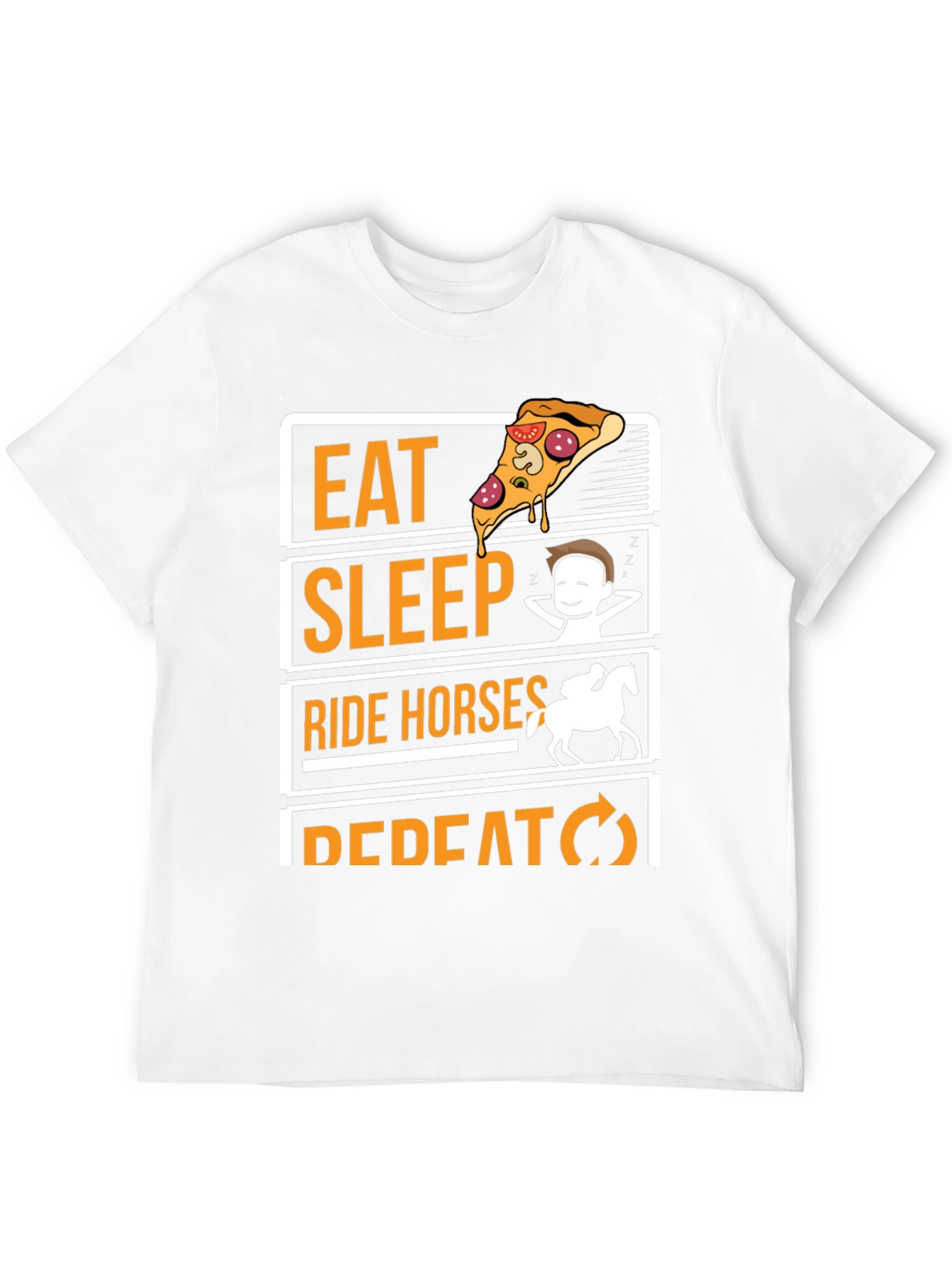 Eat Sleep Ride Horses Repeat Graphic Tee