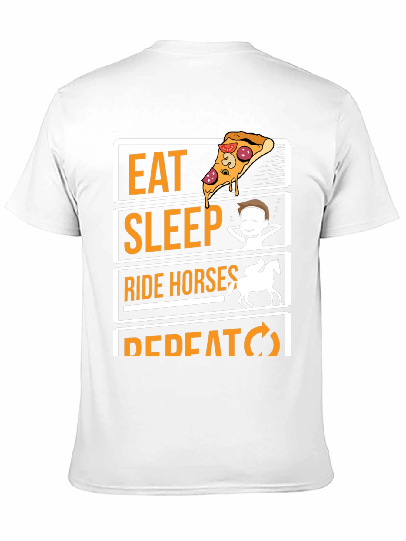 Eat Sleep Ride Horses Repeat Graphic Tee
