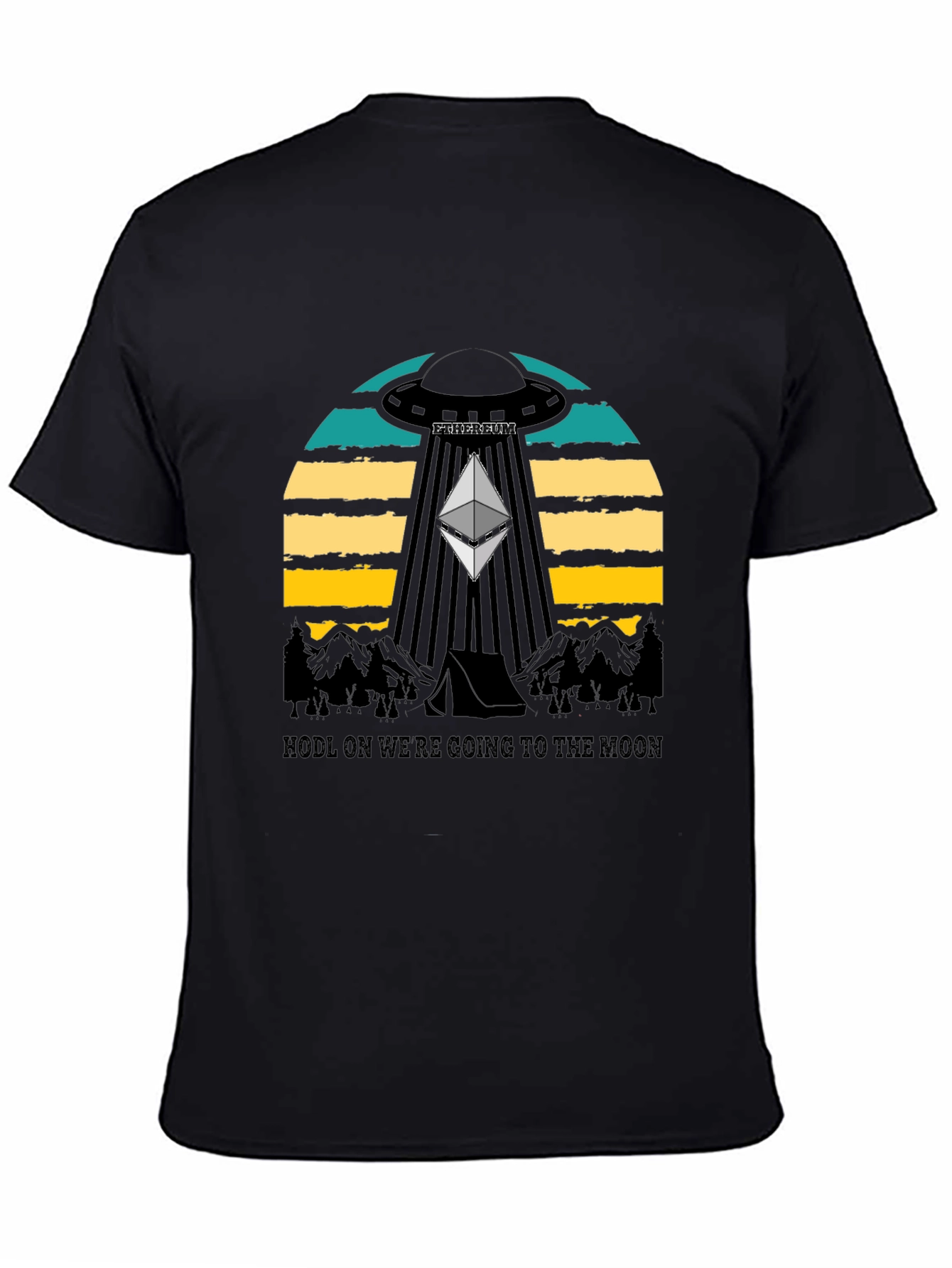 Ethereum to the Moon Black T-Shirt