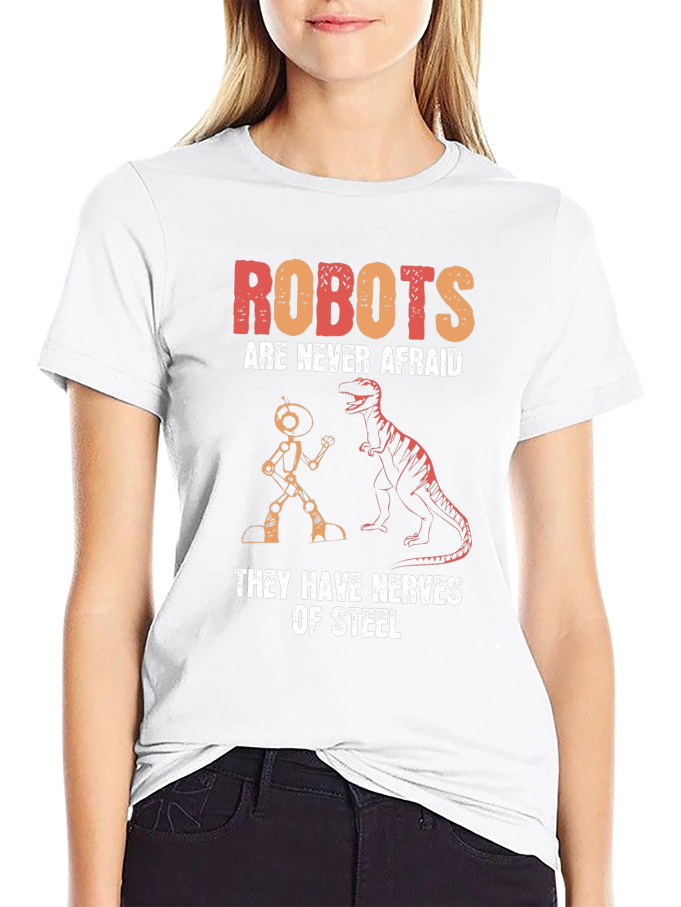 Robots are Never Afraid Graphic T-Shirt