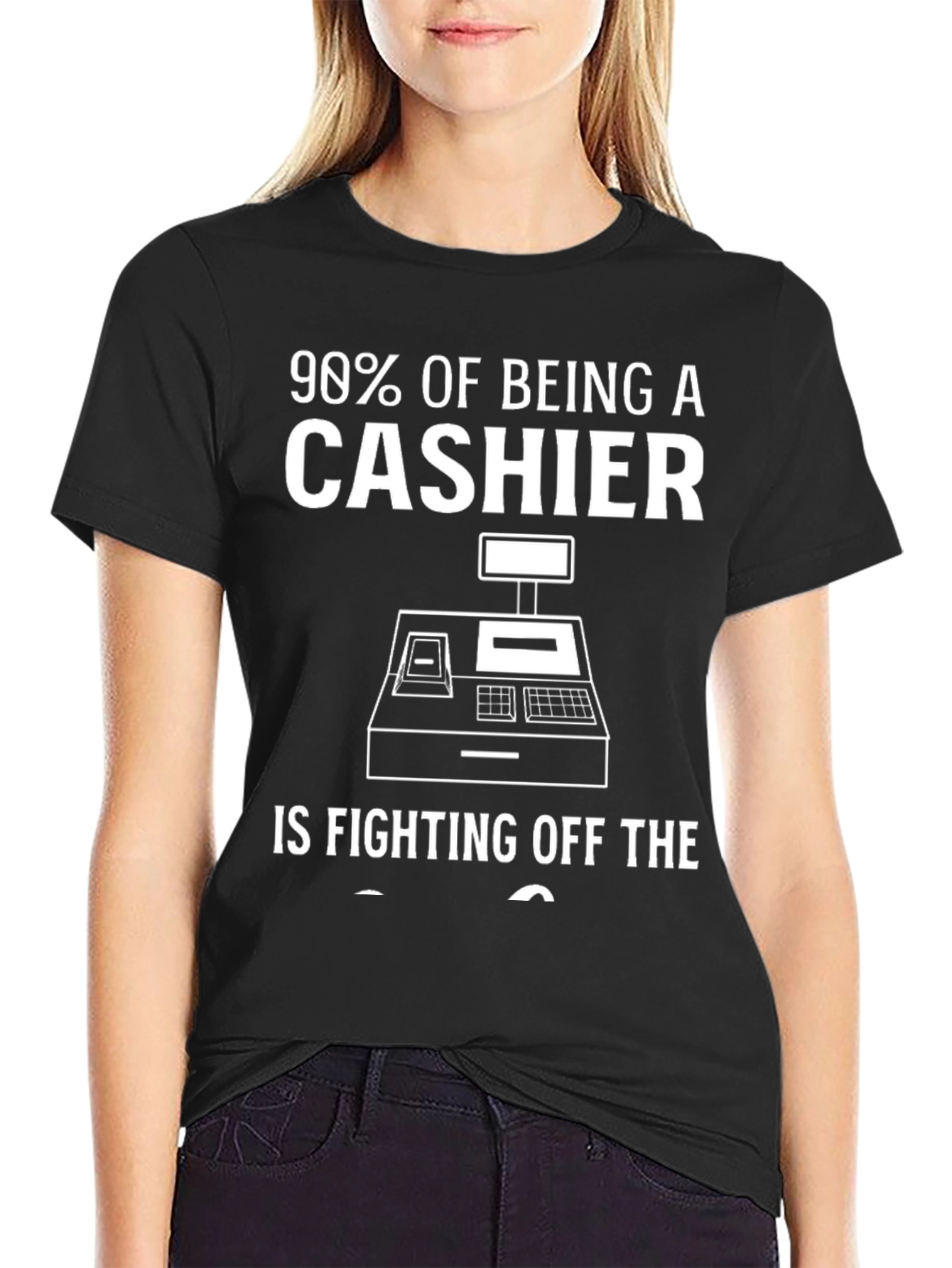 Cashier Fighting Off The Urge Funny T-Shirt