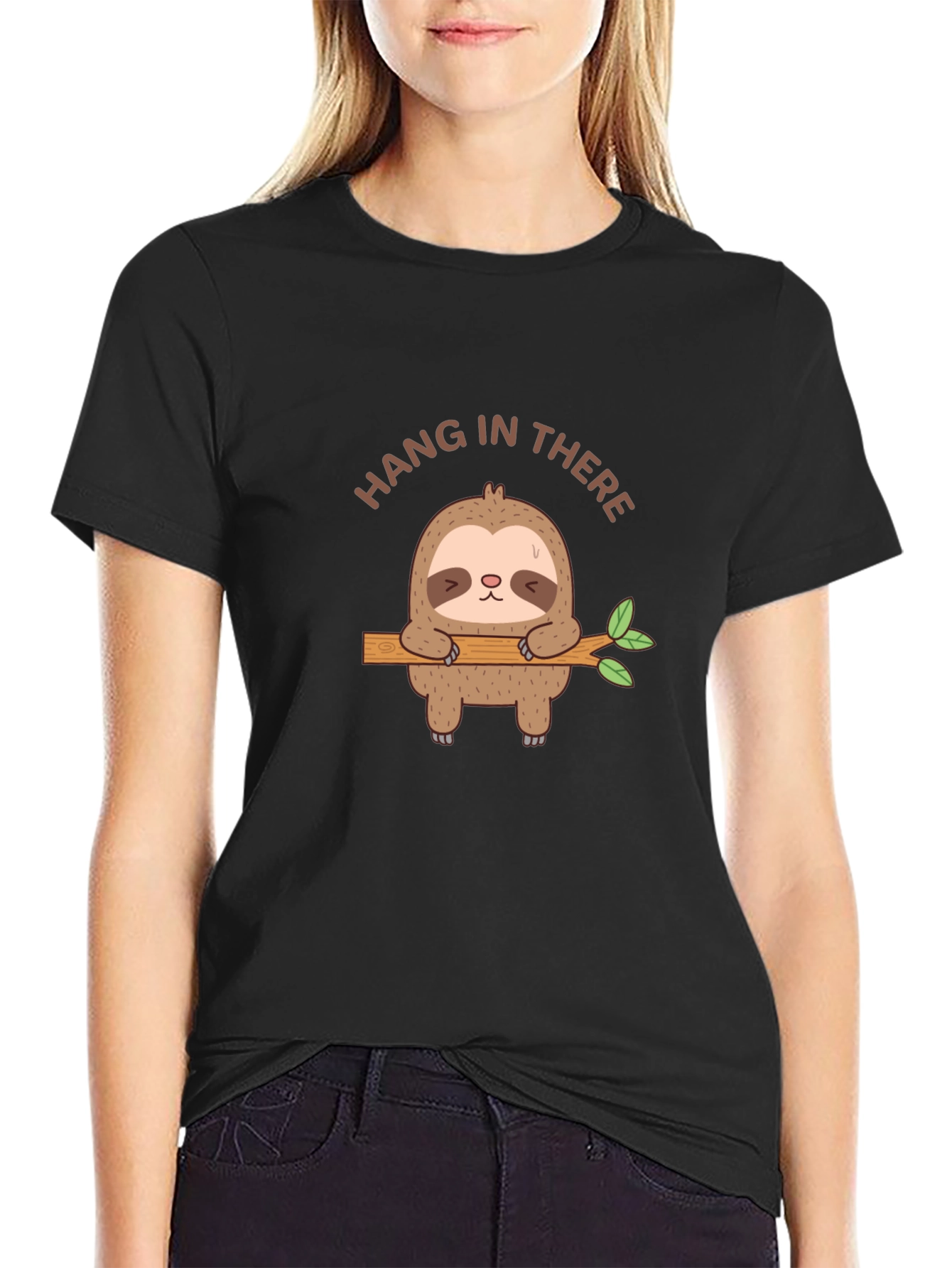 Hang In There Sloth Graphic T-Shirt