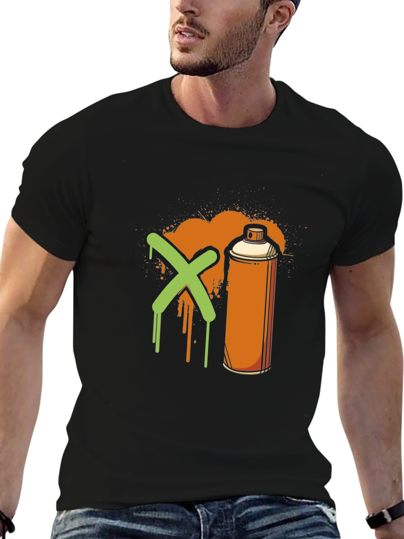 Graffiti X Spray Can Black T-Shirt