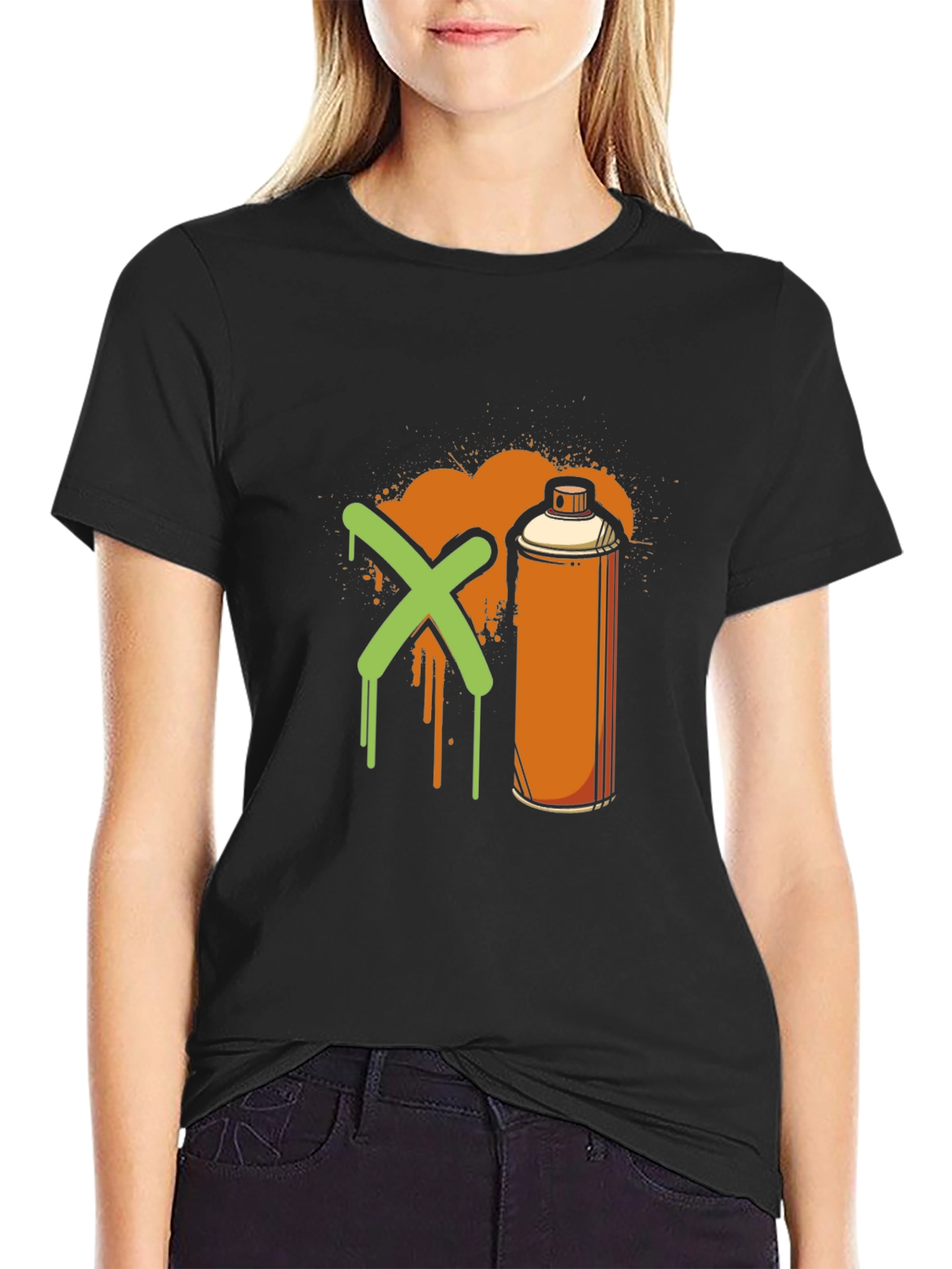 Graffiti X Spray Can Black T-Shirt