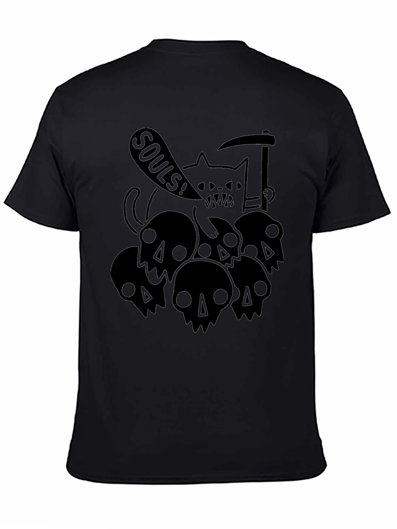 Grim Reaper Cat T-Shirt - Soul Collector Design