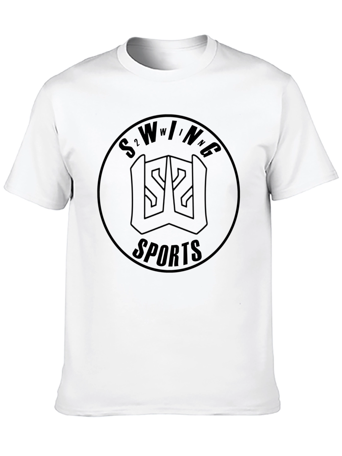 S2wing Sports Black Graphic Tee - Modern Style