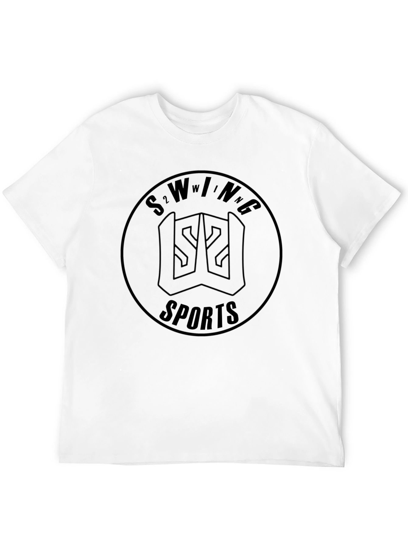 S2wing Sports Black Graphic Tee - Modern Style