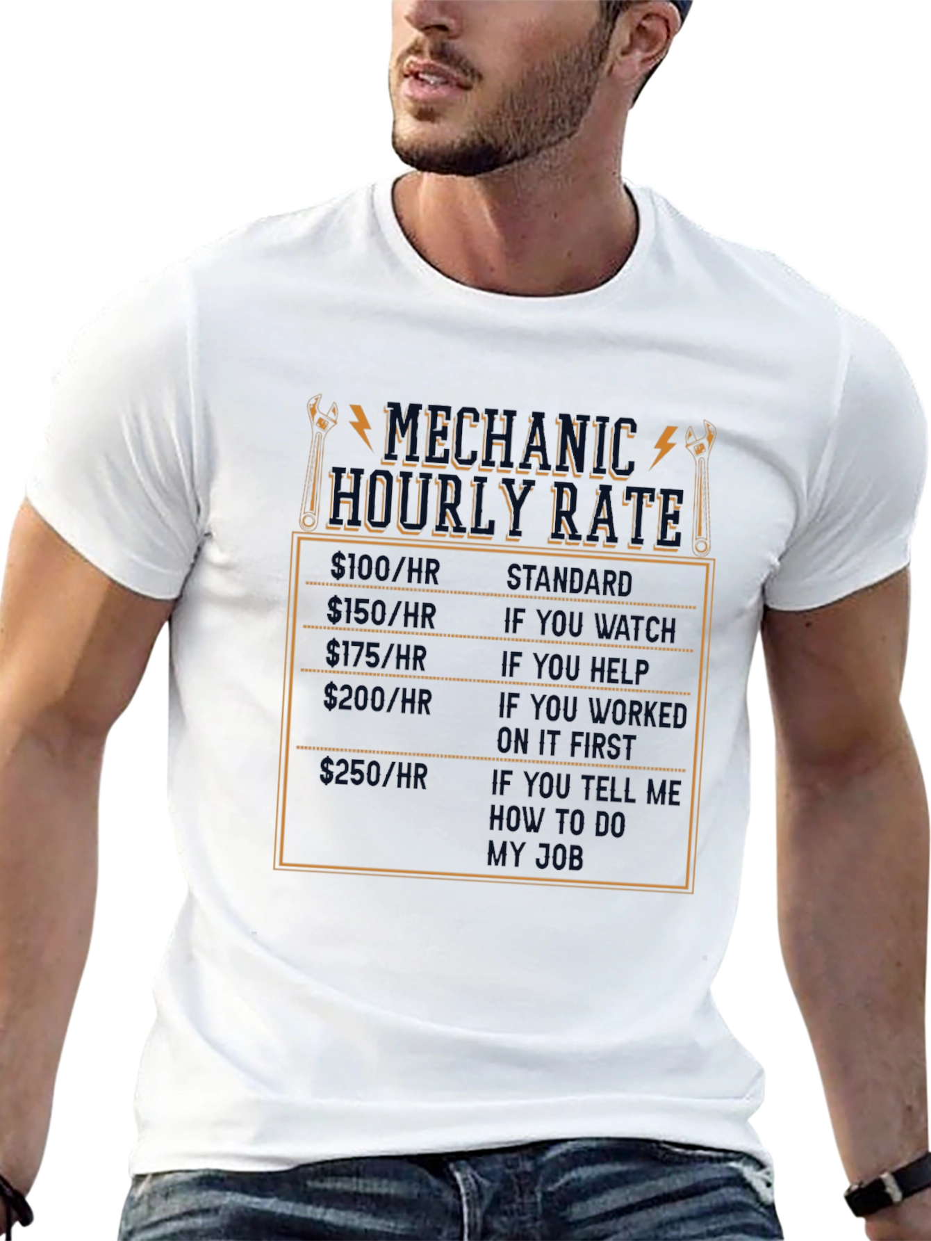 Mechanic Hourly Rate Humor T-Shirt