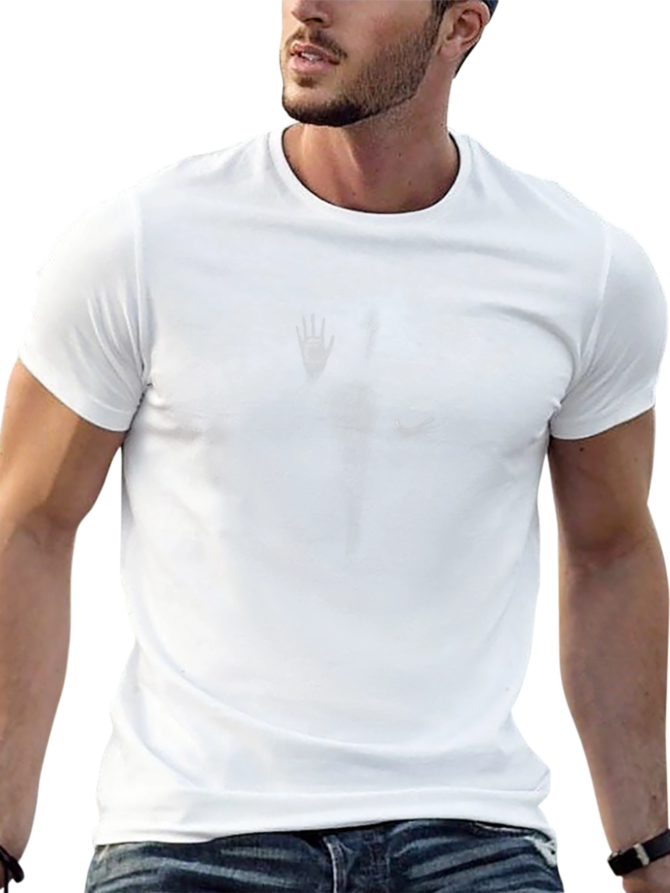Mystic Hand Print Black T-Shirt