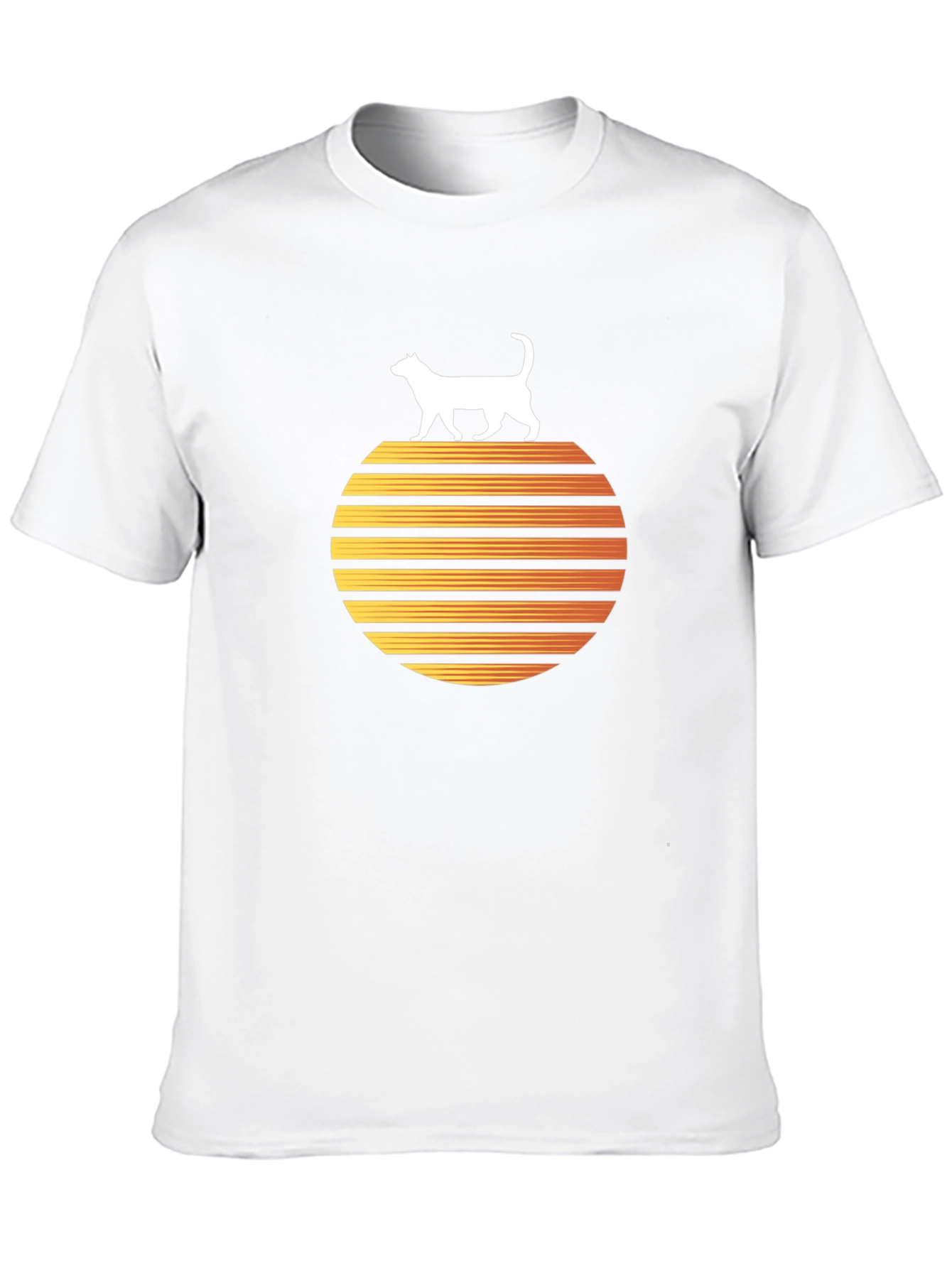 Retro Cat Sunset Graphic Tee